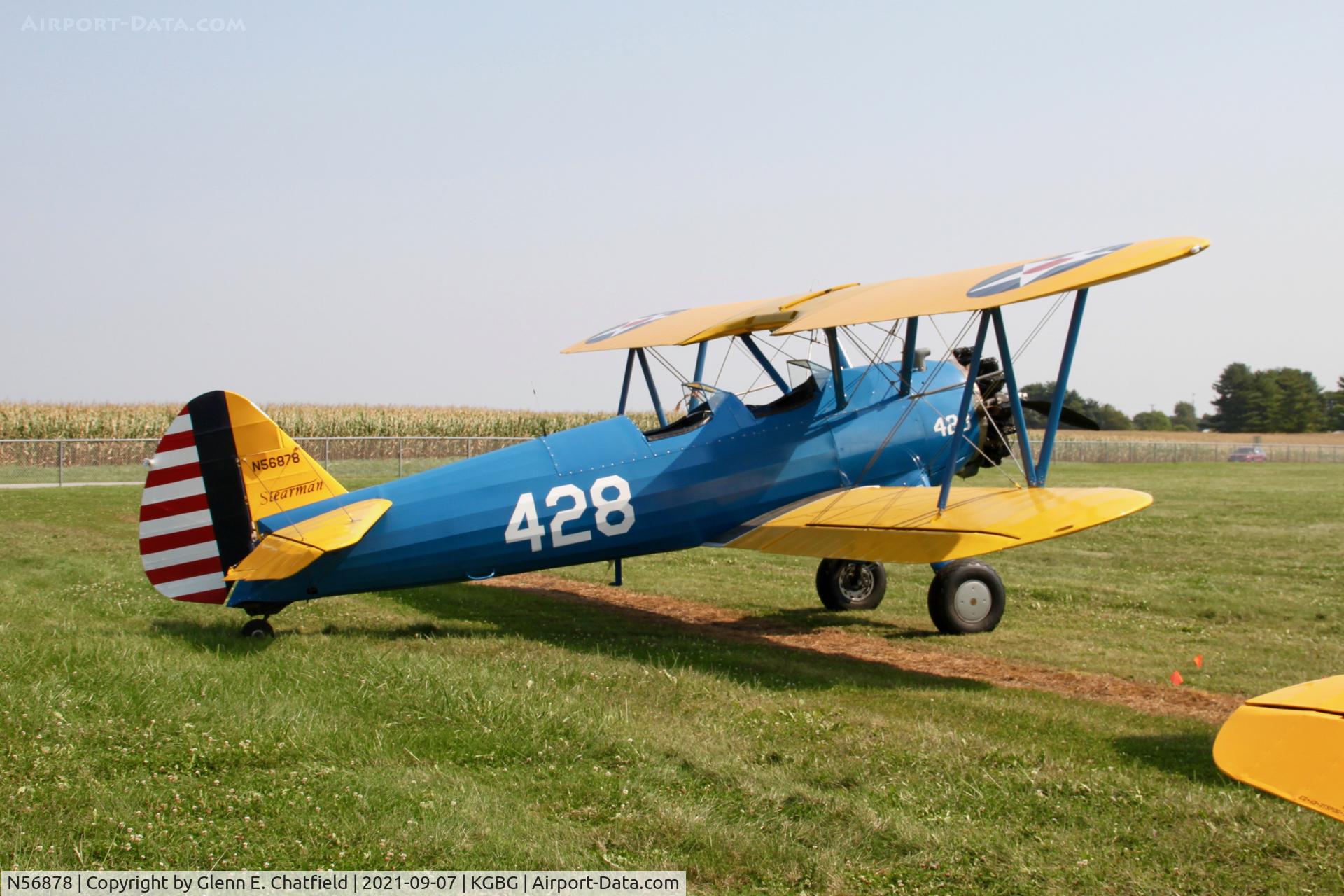 N56878, 1943 Boeing A75N1(PT17) C/N 75-1712, At the Stearman Fly In