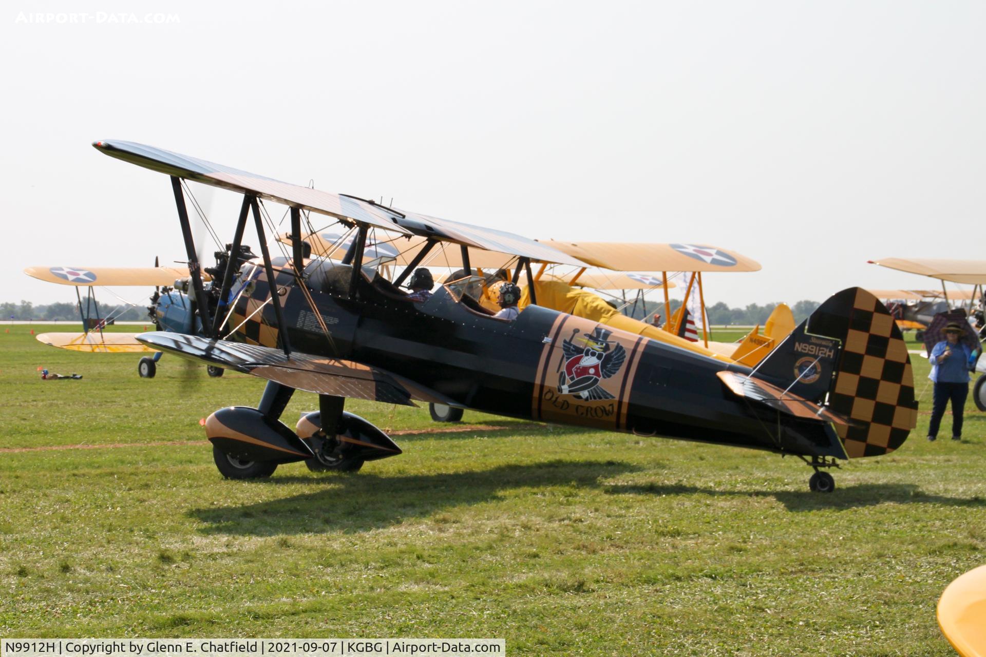 N9912H, 1943 Boeing N2S-3 Kaydet (B75N1) C/N 75-7213, At the Stearman Fly In