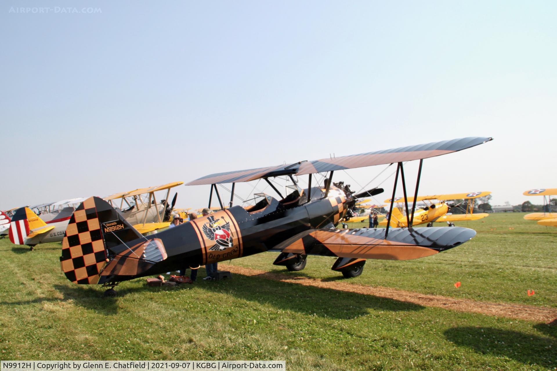 N9912H, 1943 Boeing N2S-3 Kaydet (B75N1) C/N 75-7213, At the Stearman Fly In