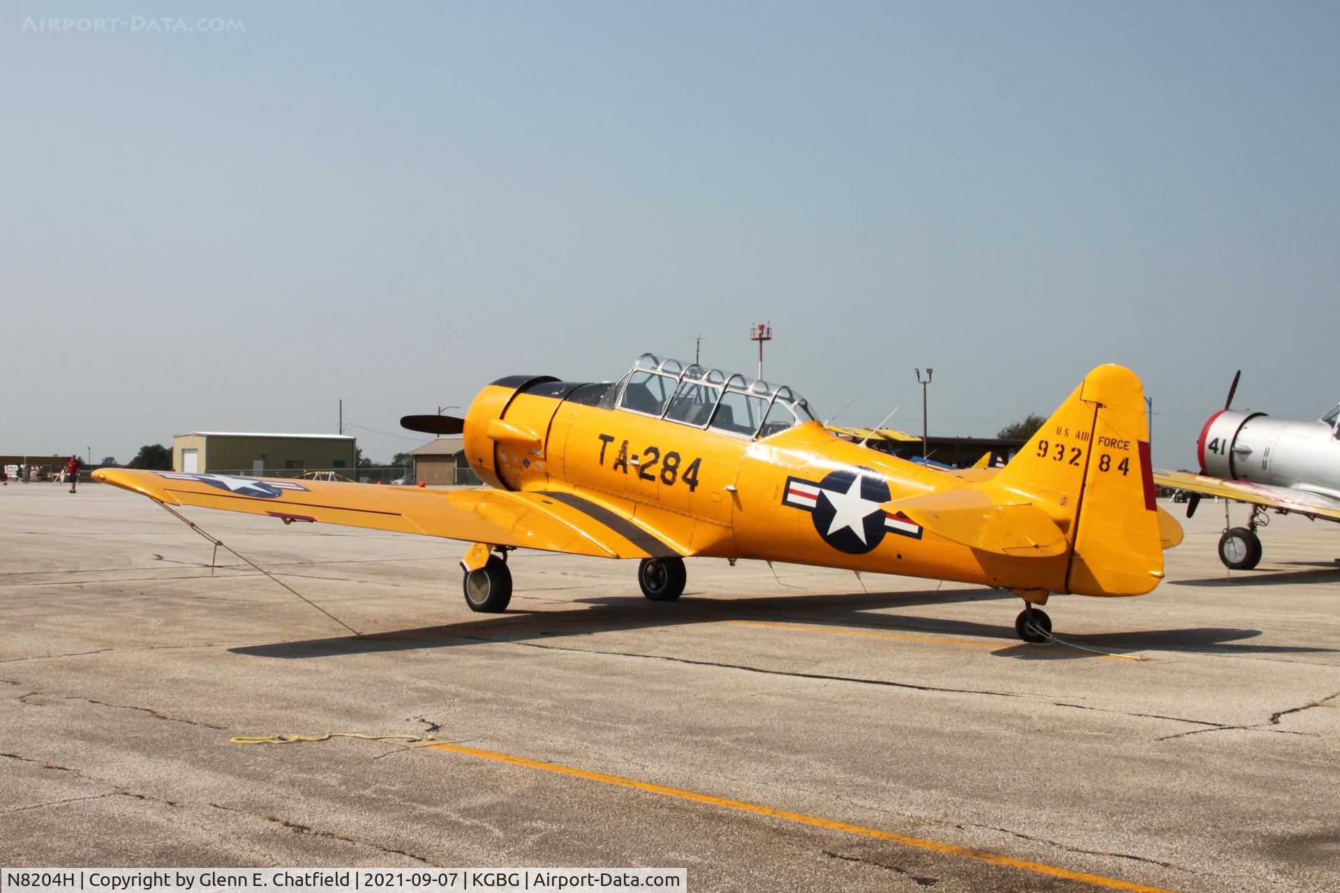 N8204H, 1951 North American T-6G Texan C/N 168-388, At the Stearman Fly In