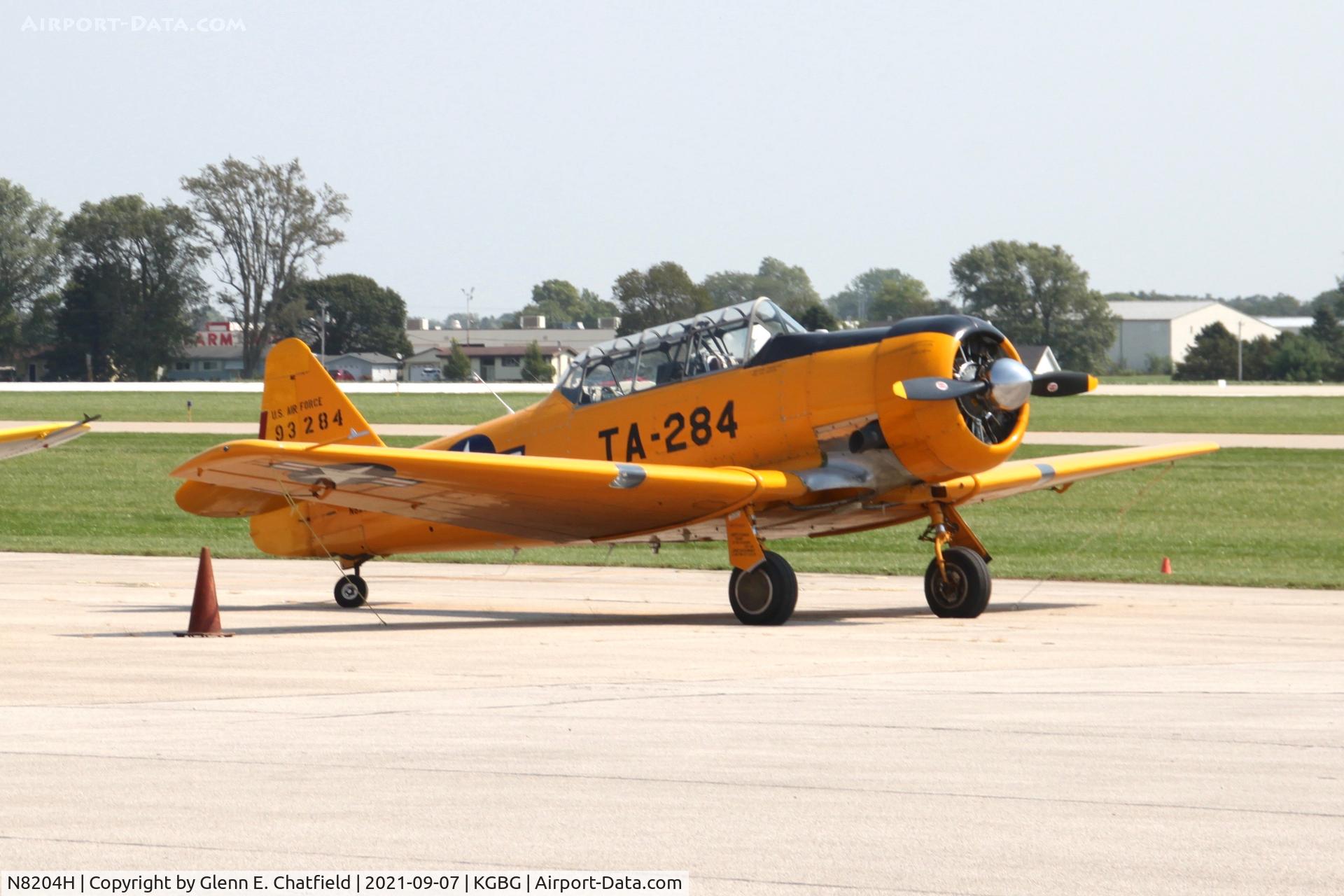 N8204H, 1951 North American T-6G Texan C/N 168-388, At the Stearman Fly In