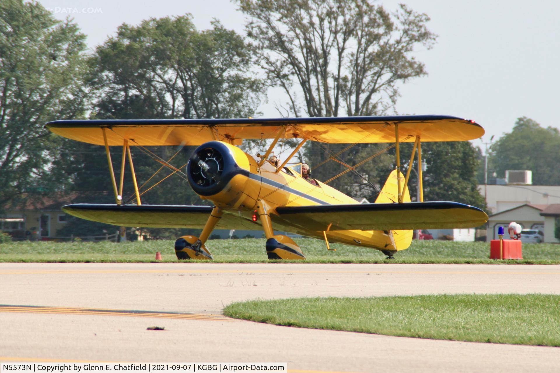 N5573N, 1943 Boeing B75N1 C/N 75-7622, At the Stearman Fly In