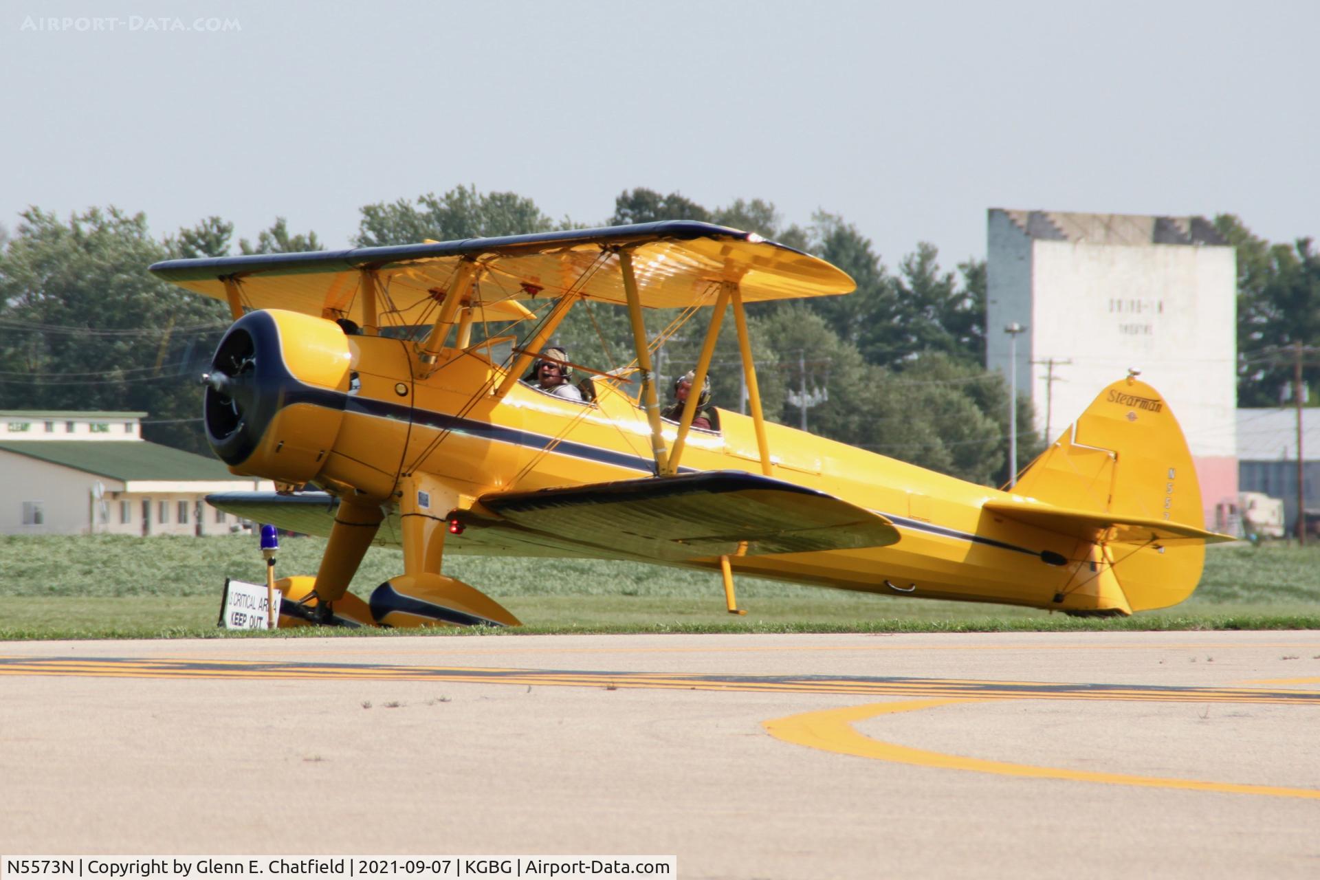 N5573N, 1943 Boeing B75N1 C/N 75-7622, At the Stearman Fly In