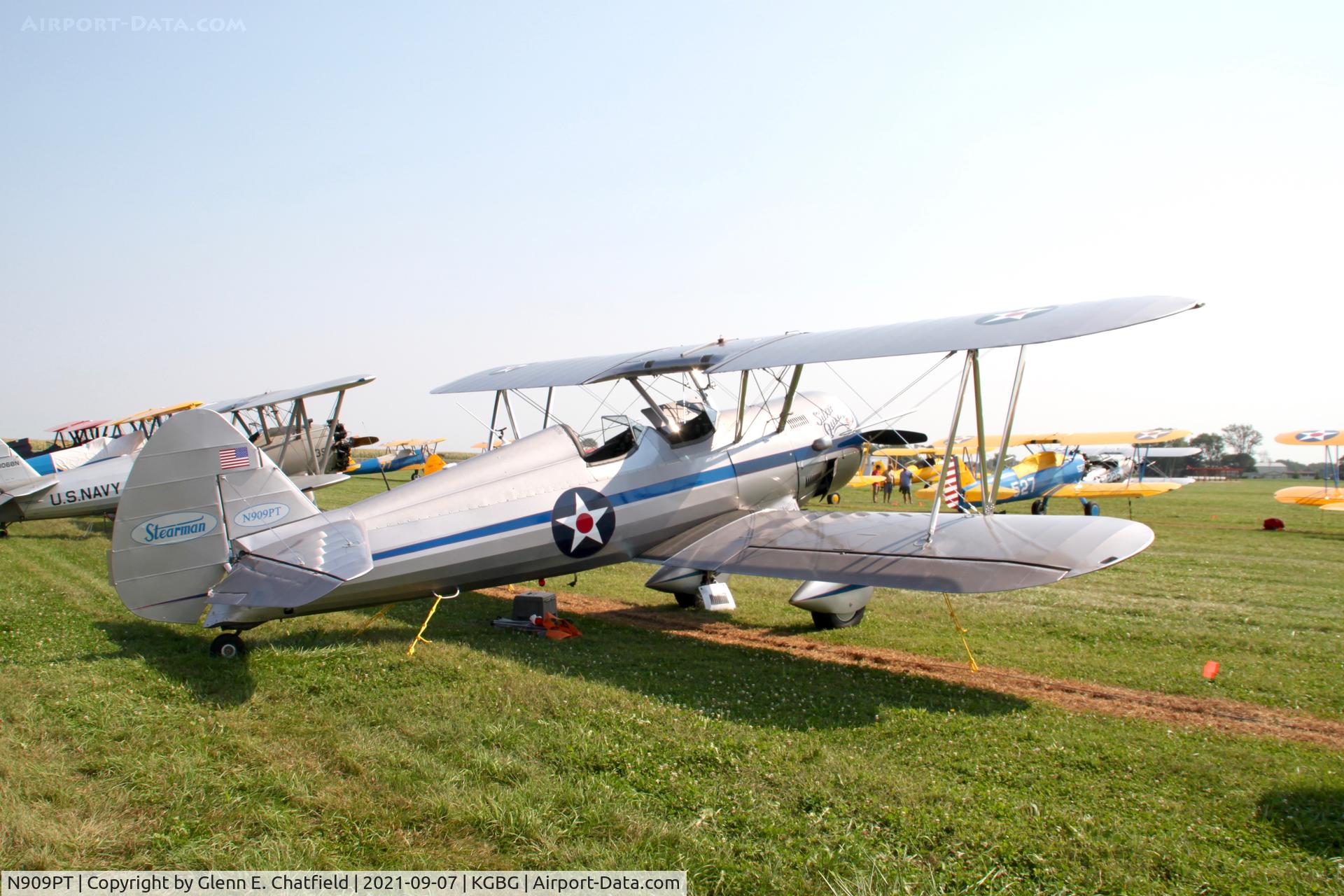 N909PT, 1942 Boeing PT-17 Kaydet (A75N1) C/N 75-4246, At the Stearman Fly In