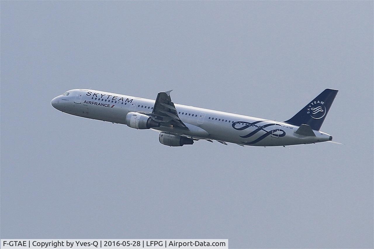 F-GTAE, 1998 Airbus A321-211 C/N 0796, Airbus A321-211, Climbing from rwy 08L, Roissy Charles De Gaulle airport (LFPG-CDG)