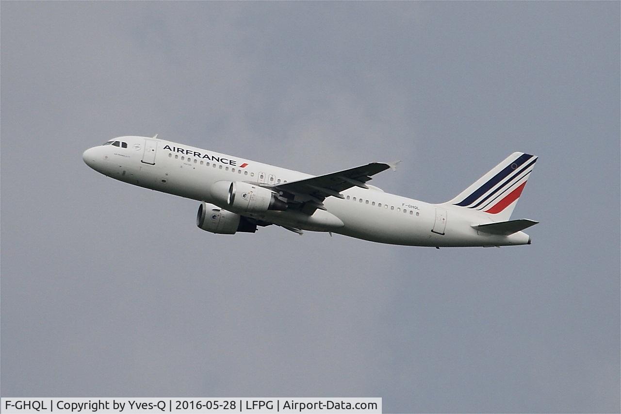F-GHQL, 1991 Airbus A320-211 C/N 0239, Airbus A320-211, Climbing from rwy 23, Bordeaux Mérignac airport (LFBD-BOD)