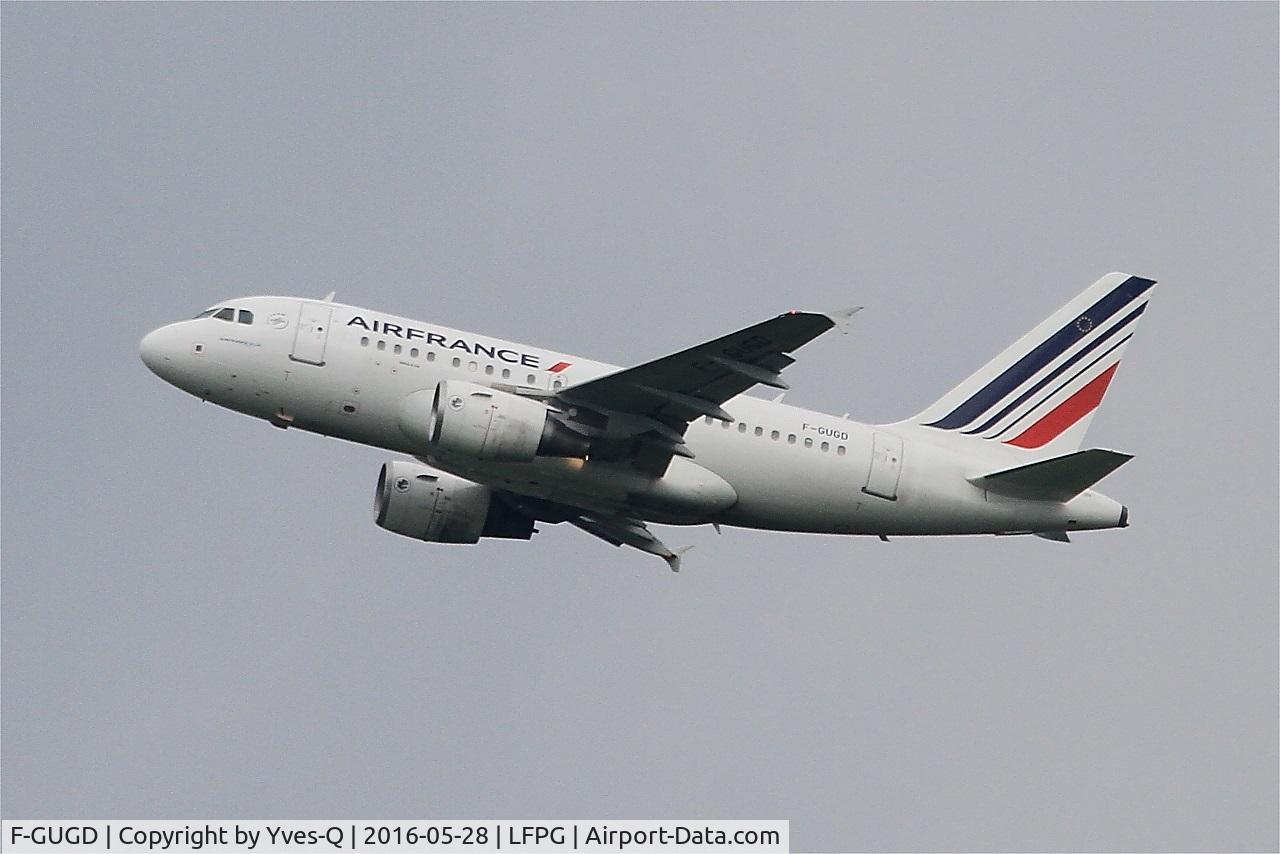 F-GUGD, 2003 Airbus A318-111 C/N 2081, Airbus A318-111, Climbing from rwy 23, Bordeaux Mérignac airport (LFBD-BOD)
