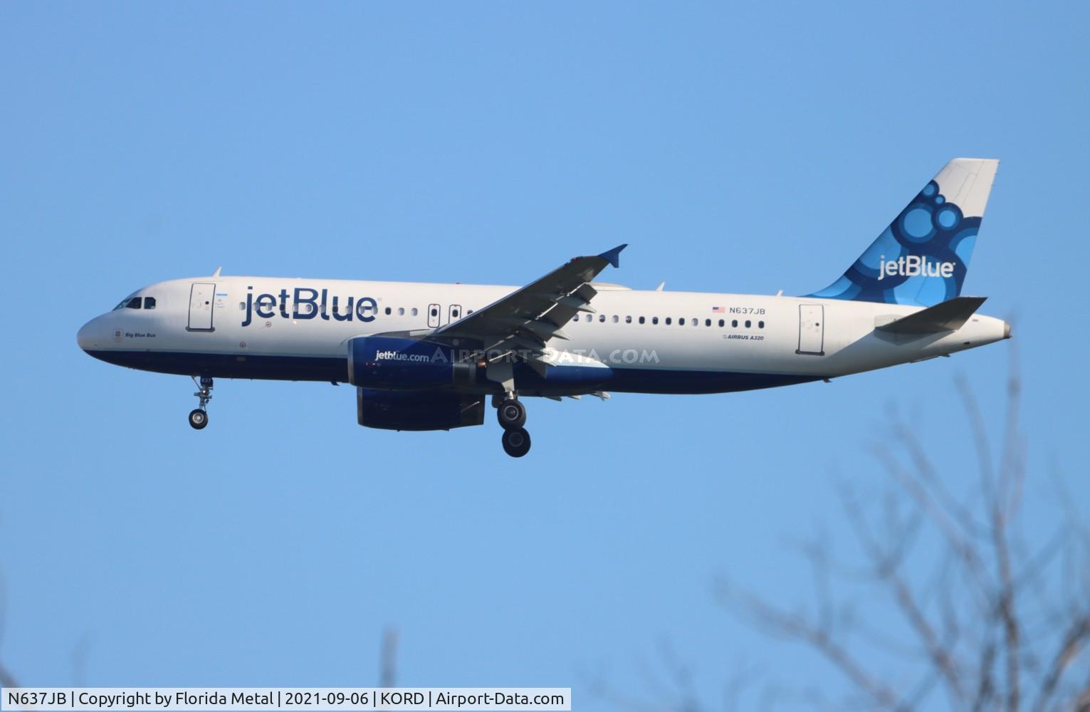 N637JB, 2006 Airbus A320-232 C/N 2781, ORD 2021