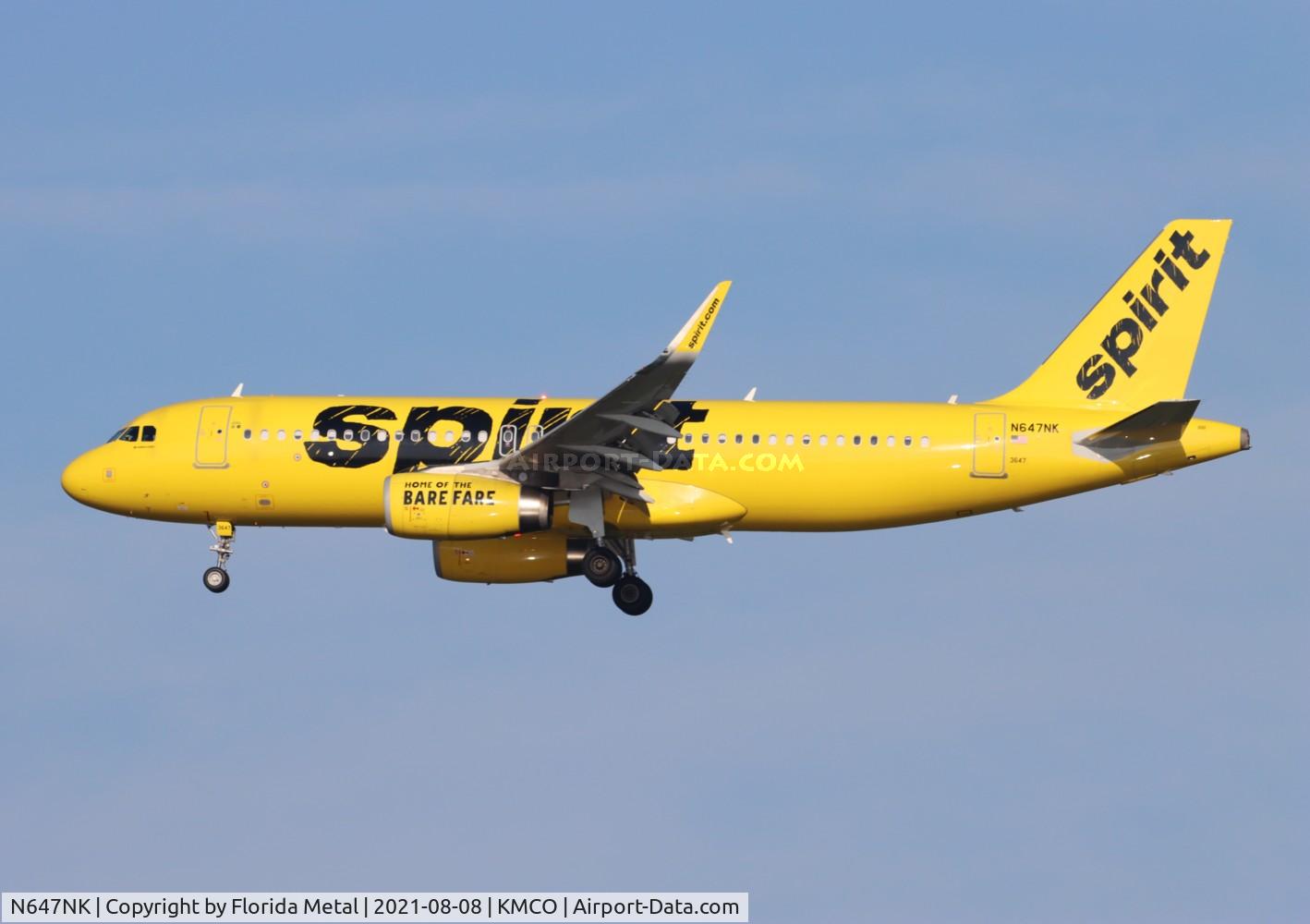 N647NK, 2017 Airbus A320-232 C/N 7635, MCO 2021
