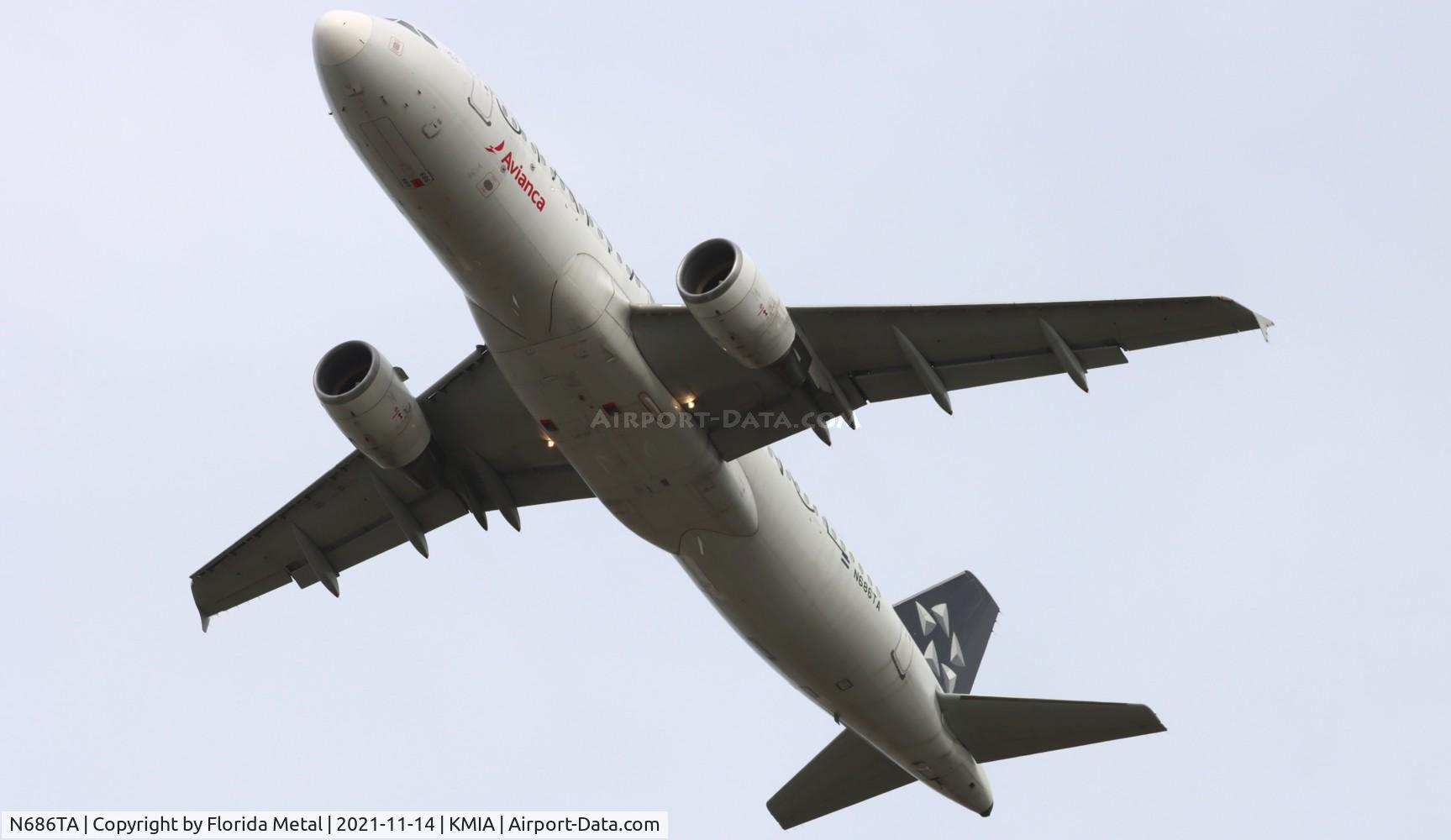 N686TA, 2012 Airbus A320-214 C/N 5238, MIA 2021