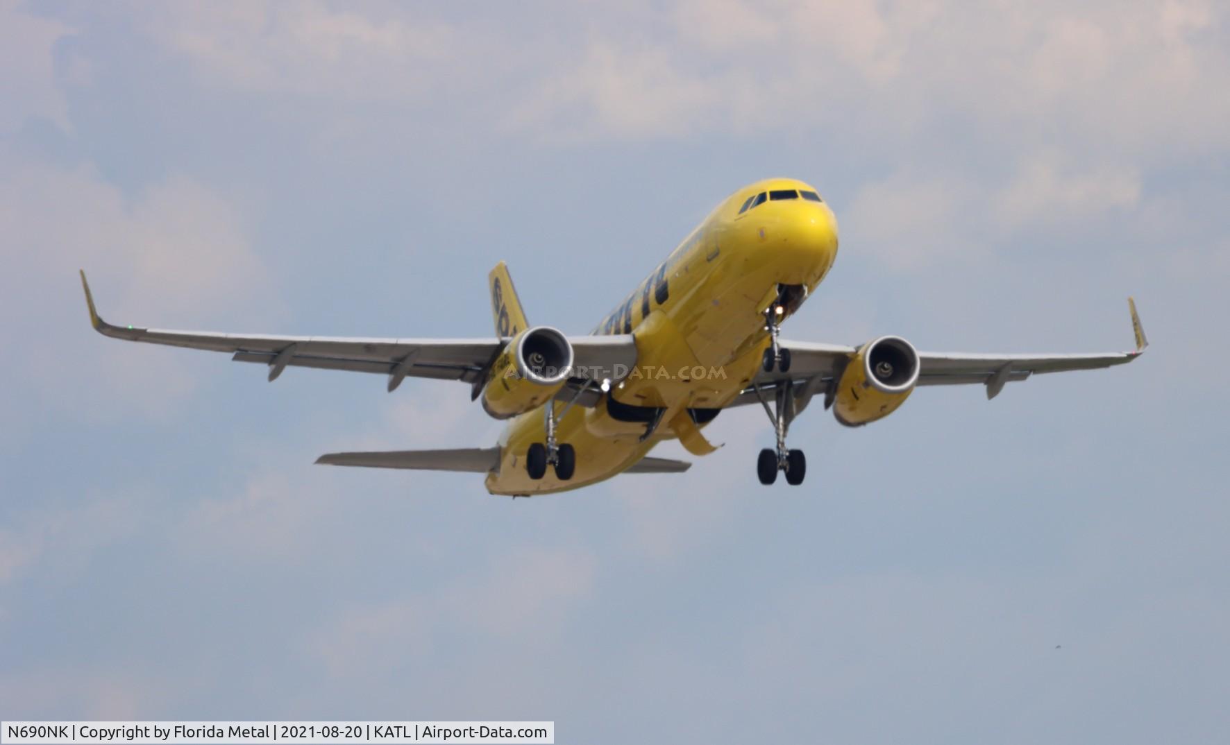 N690NK, 2018 Airbus A320-232 C/N 8434, ATL 2021