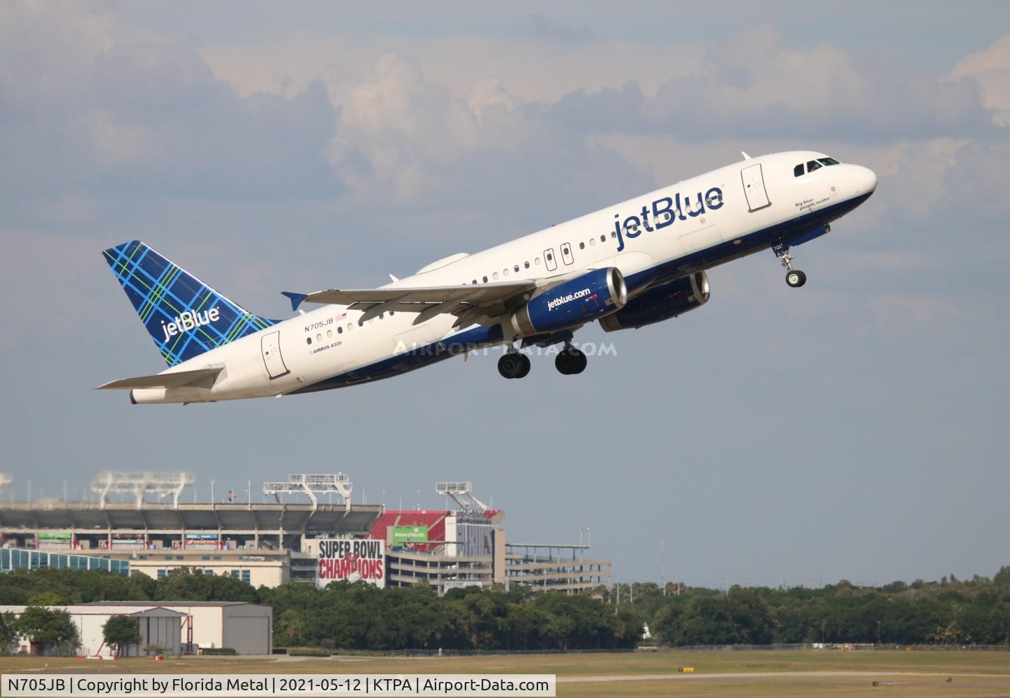 N705JB, 2008 Airbus A320-232 C/N 3416, TPA 2021