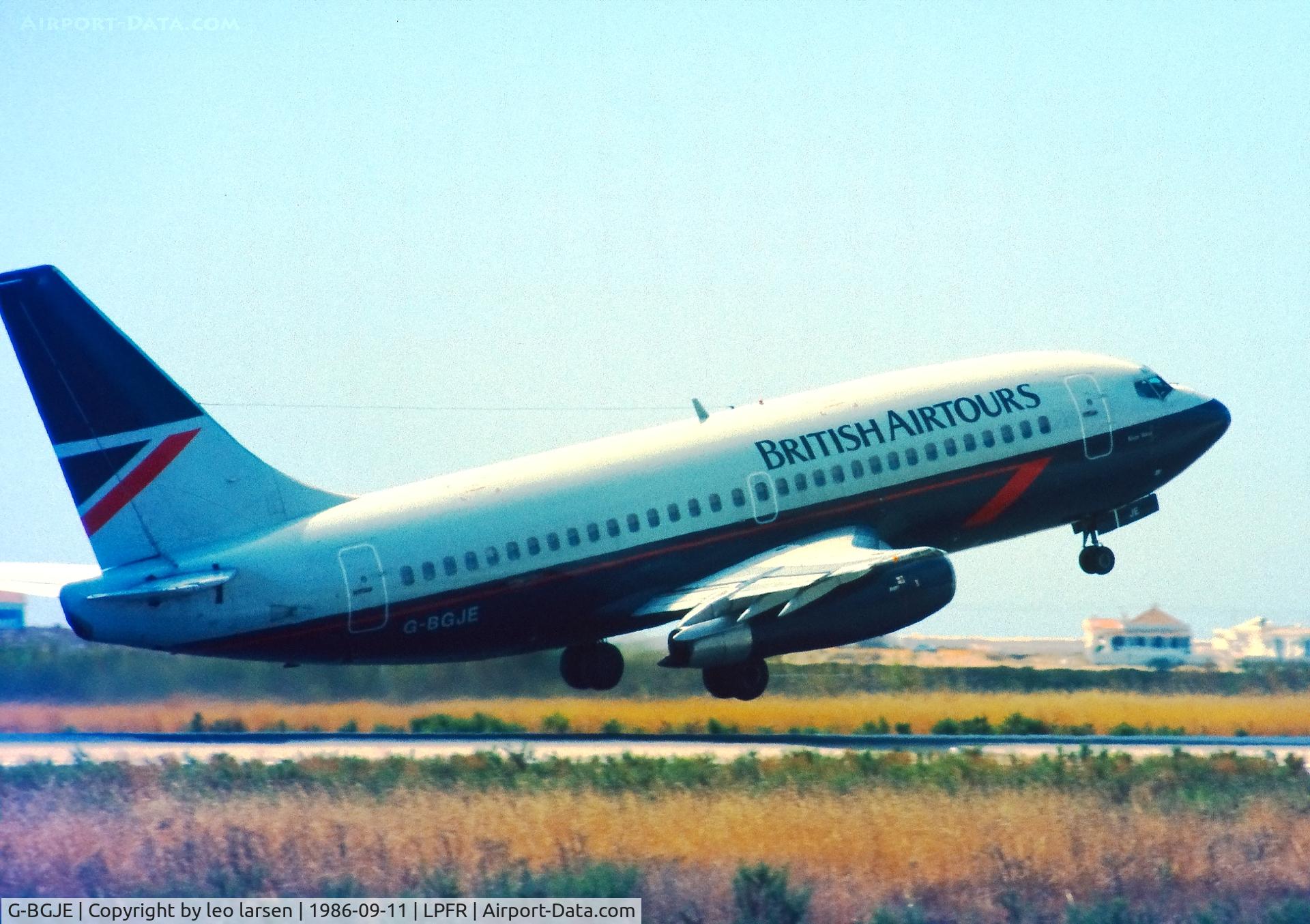 G-BGJE, 1980 Boeing 737-236 C/N 22026, Faro 11.9.1986