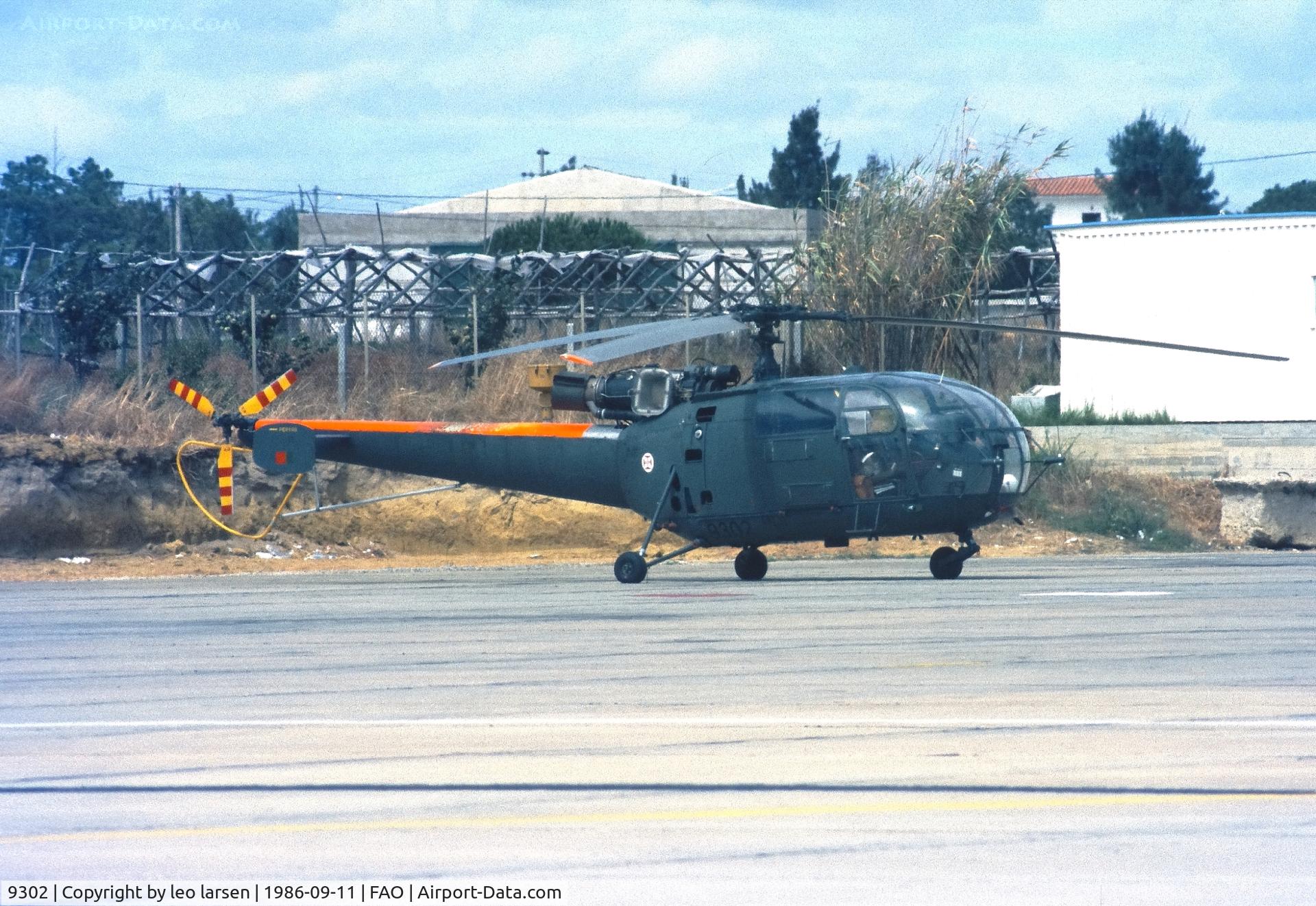 9302, 1969 Sud -Aviation SE-3160 Alouette III C/N 1573, Faro 11.9.1986
