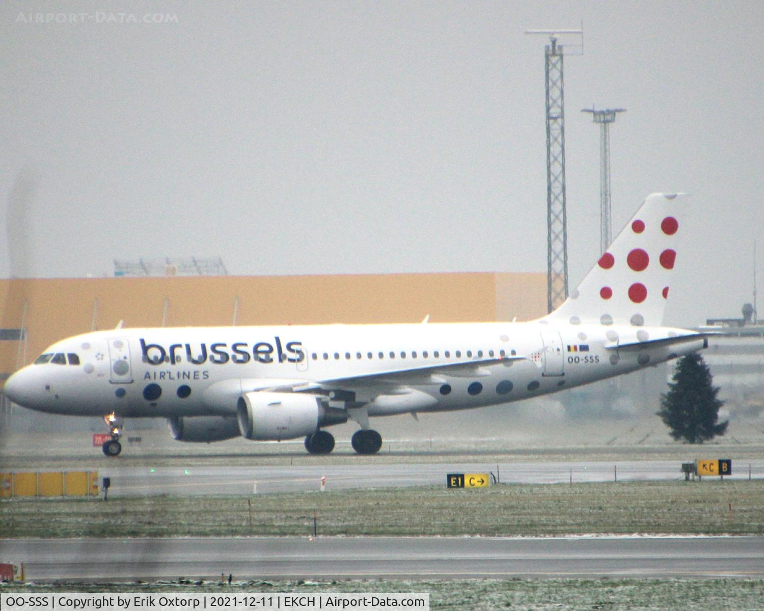 OO-SSS, 2003 Airbus A319-111 C/N 2030, OO-SSS landed rw 22L
