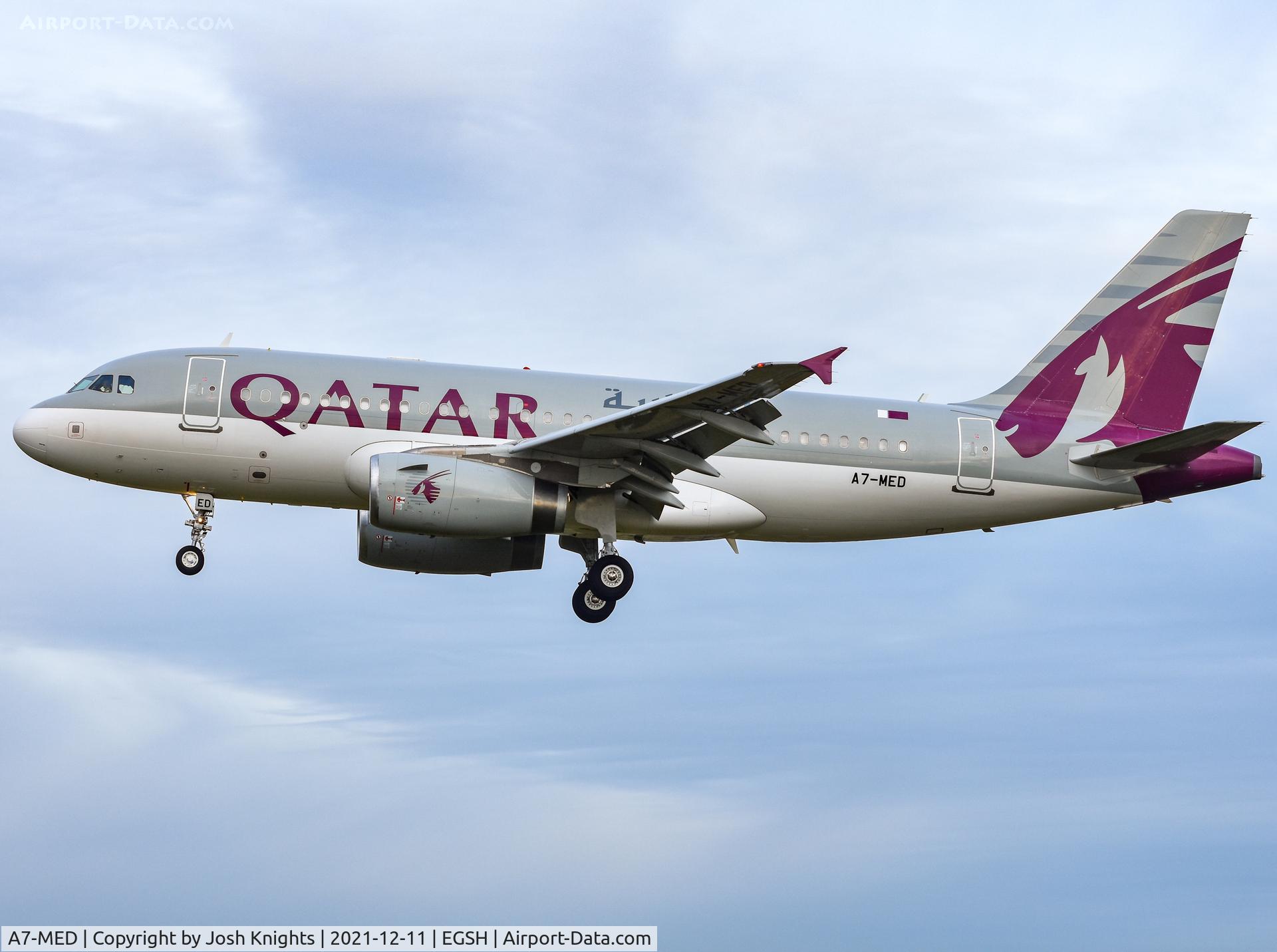 A7-MED, 2009 Airbus A319-133LR C/N 4114, Arriving For Respray.