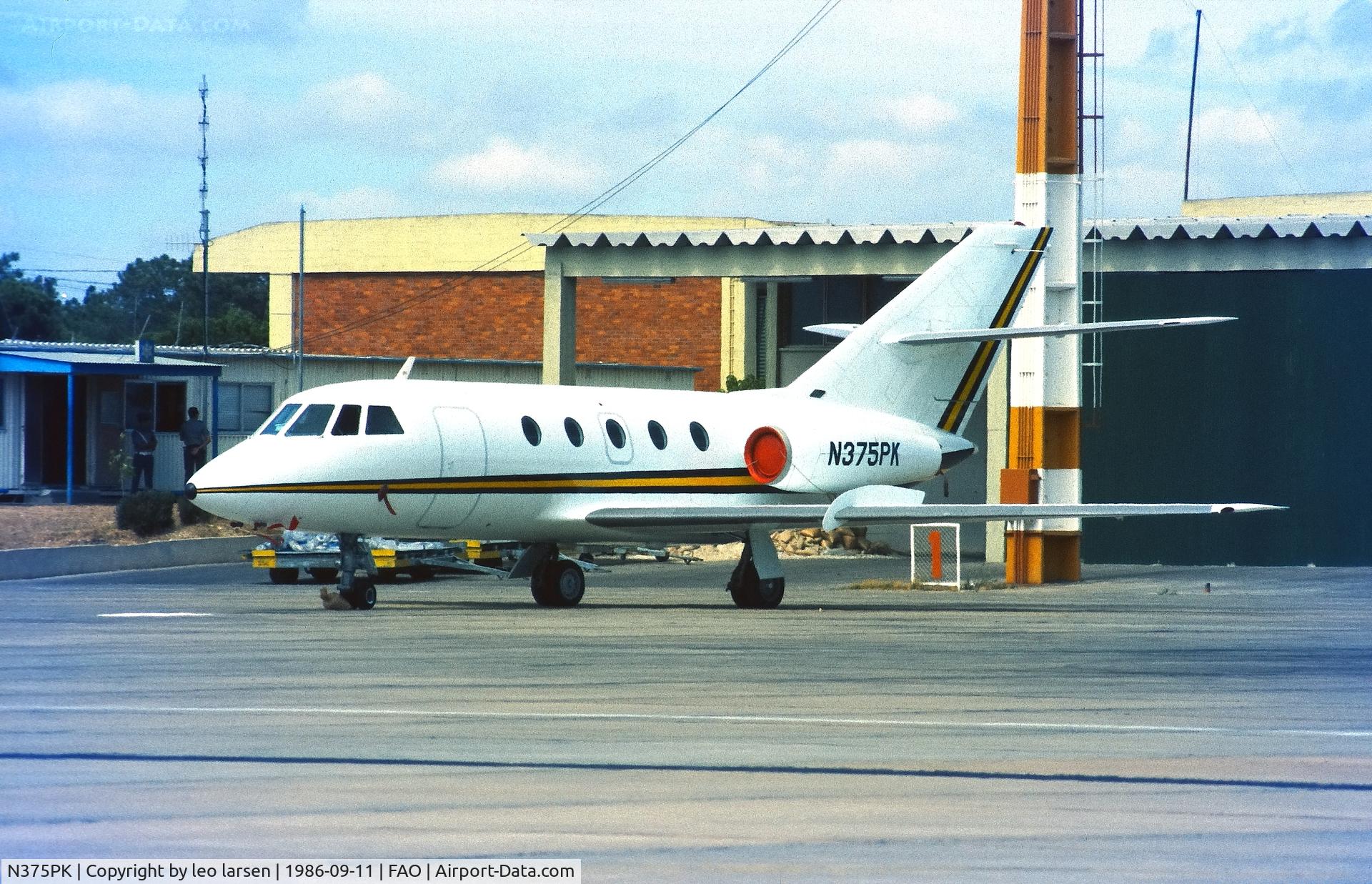 N375PK, 1970 Dassault Falcon 20F C/N 236, Faro 11.9.1986