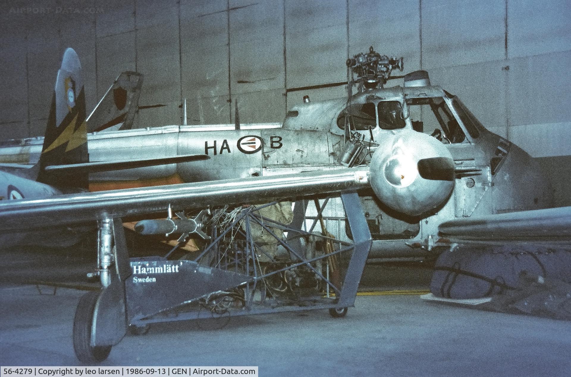 56-4279, 1958 Sikorsky H-19D Chickasaw C/N 55-1170, Gardermoen Flysamling 13.9.1986