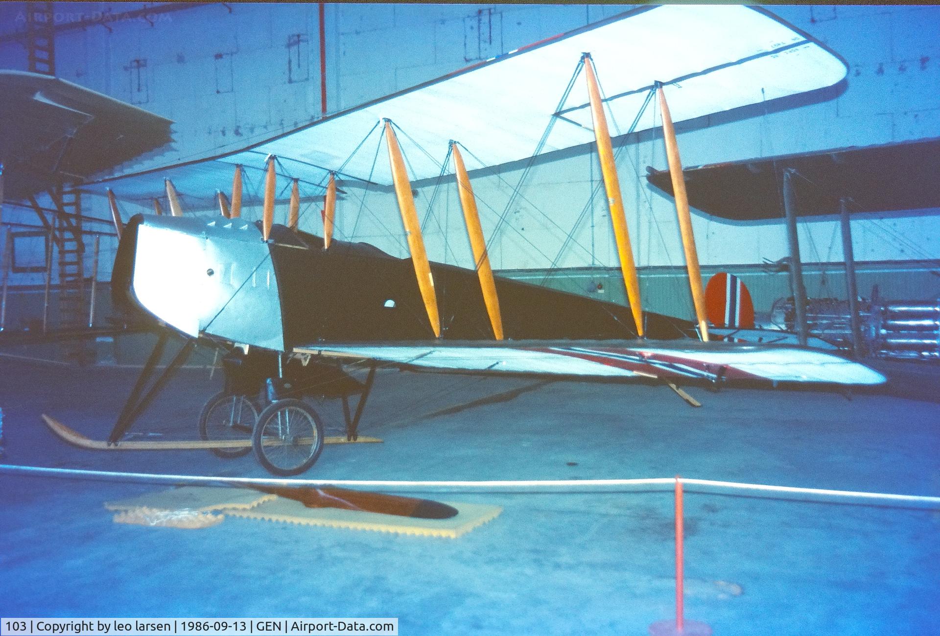 103, 1920 Avro 504K C/N B5405, Gardermoen Flysamling 13.9.1986