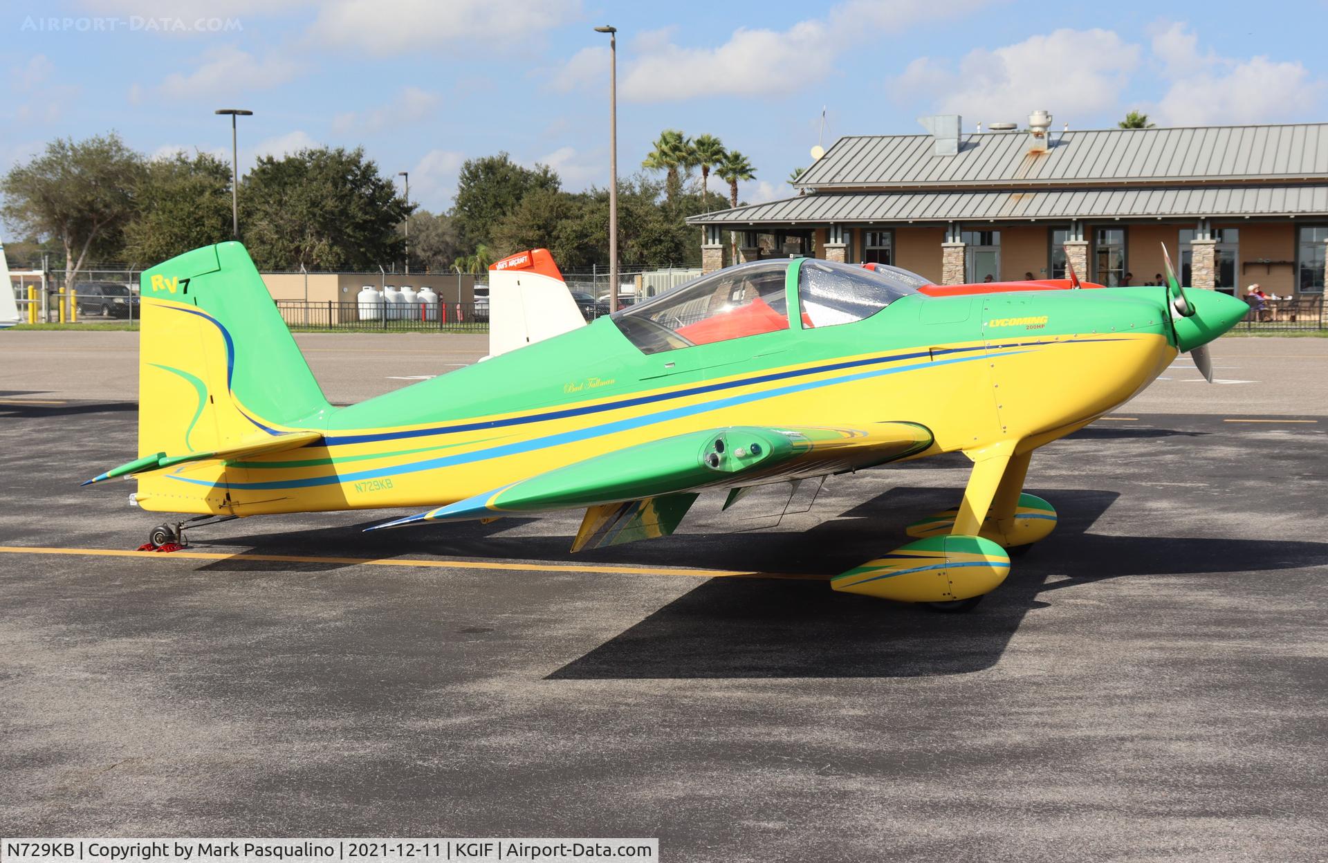 N729KB, 2007 Van's RV-7 C/N 72330, Vans RV-7