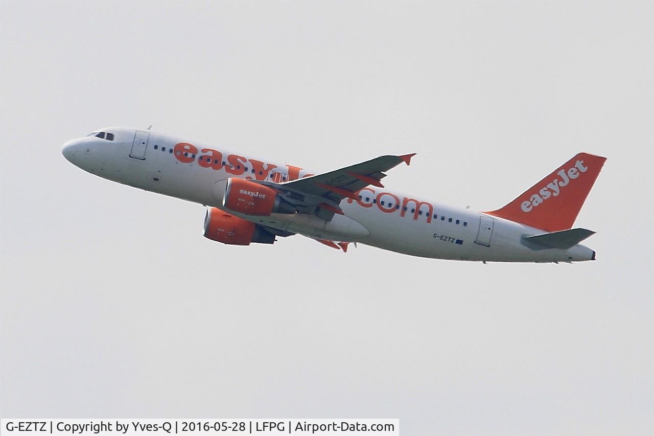 G-EZTZ, 2010 Airbus A320-214 C/N 4556, Airbus A320-214, Climbing from rwy 08L, Roissy Charles De Gaulle airport (LFPG-CDG)