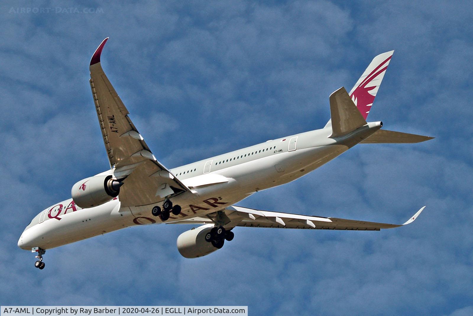 A7-AML, 2019 Airbus A350-941 C/N 257, A7-AML   Airbus A350-941 [257] (Qatar Airways) Home~G 26/04/2020