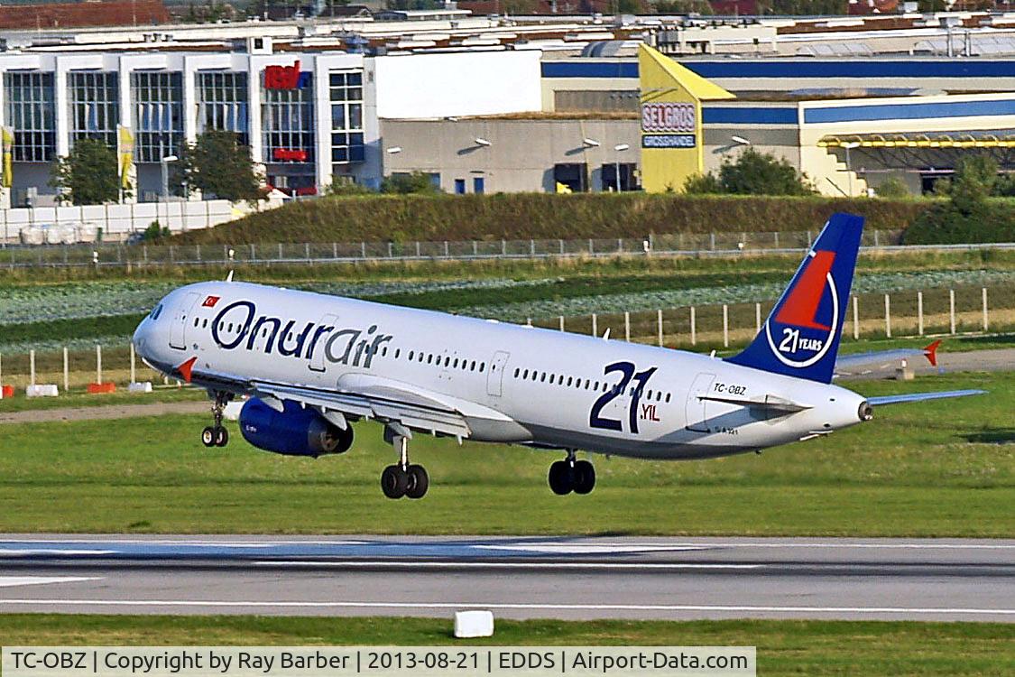 TC-OBZ, 1998 Airbus A321-231 C/N 0811, TC-OBZ   Airbus A321-231 [0811] (Onur Air) Stuttgart~D 21/08/2013