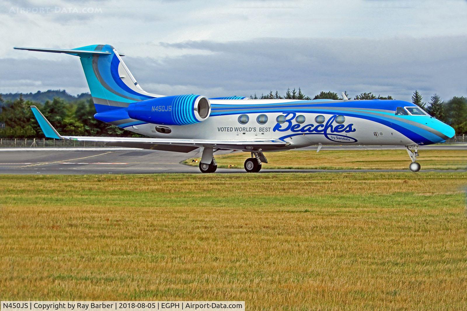 N450JS, 2015 Gulfstream Aerospace GIV-X (G450) C/N 4344, N450JS   Gulfstream G450 [4344] (Sandals Resort International) Edinburgh-Turnhouse~G 05/08/2018