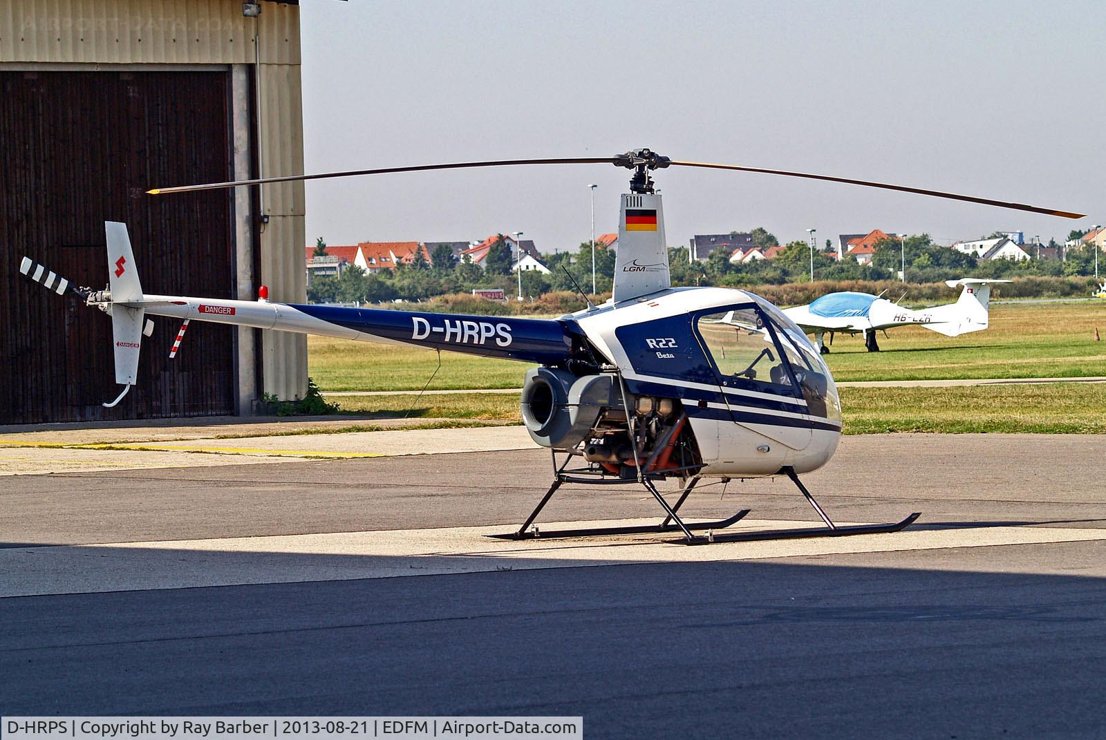 D-HRPS, Robinson R22 Beta C/N 2200, D-HRPS   Robinson R-22 Beta [2200] Mannheim City~D 21/08/2013