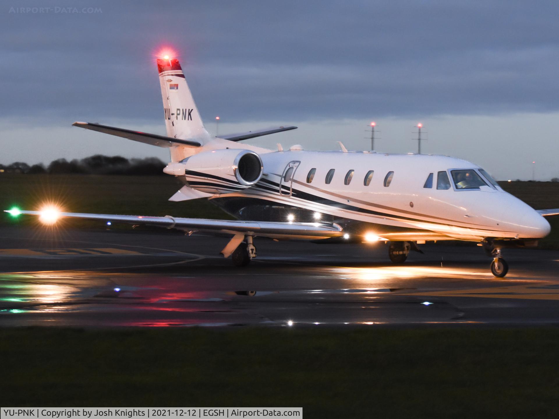 YU-PNK, 2016 Cessna 560XL Citation XLS+ C/N 560-6209, Departing SaxonAir.