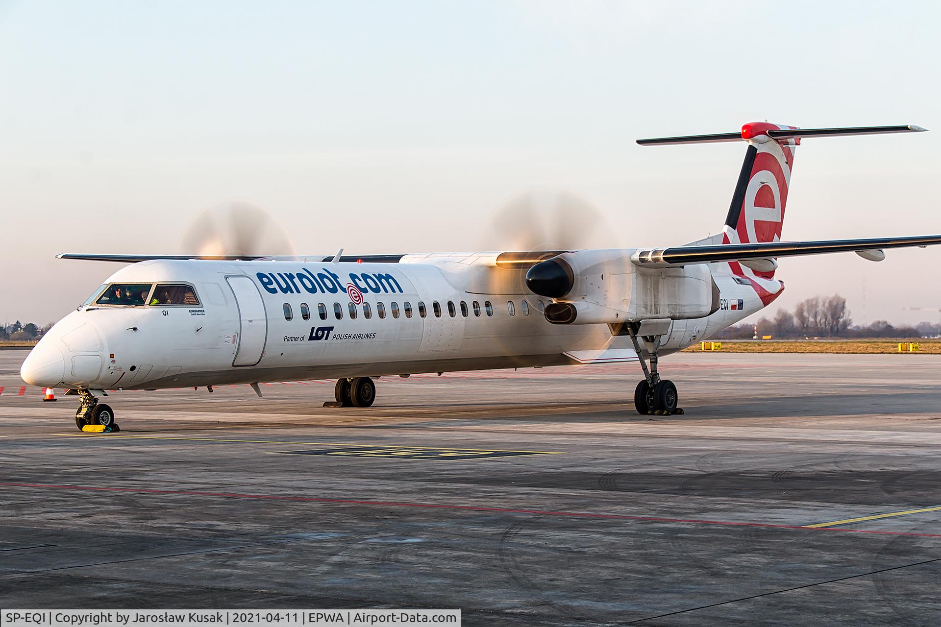 SP-EQI, 2013 Bombardier DHC-8-402Q Dash 8 C/N 4442, Bombardier DHC-8-402Q podczas testów silników.