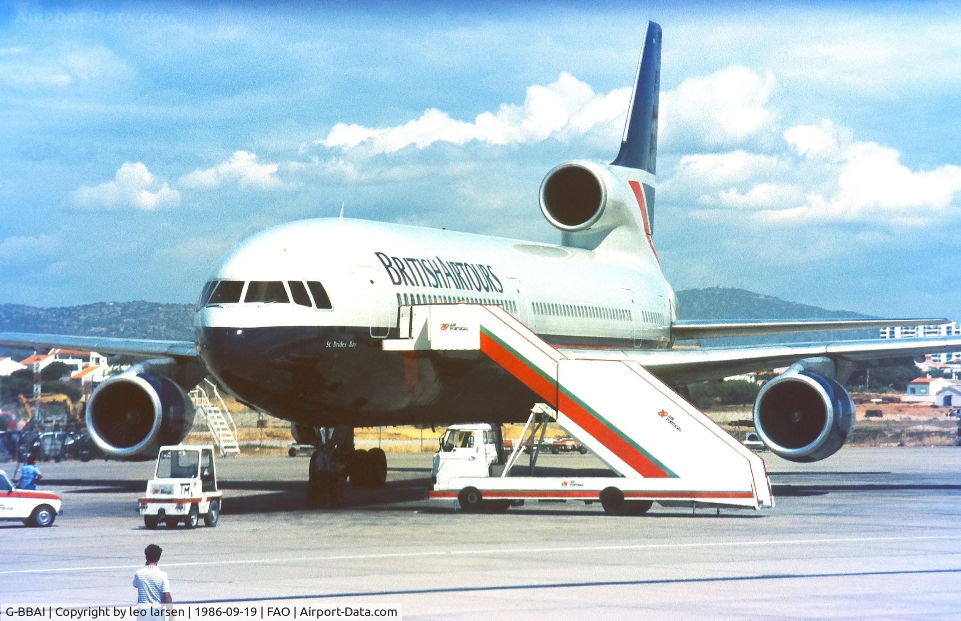 G-BBAI, 1974 Lockheed L-1011-385-1 TriStar 1 C/N 193N-1102, Faro 19.9.1986