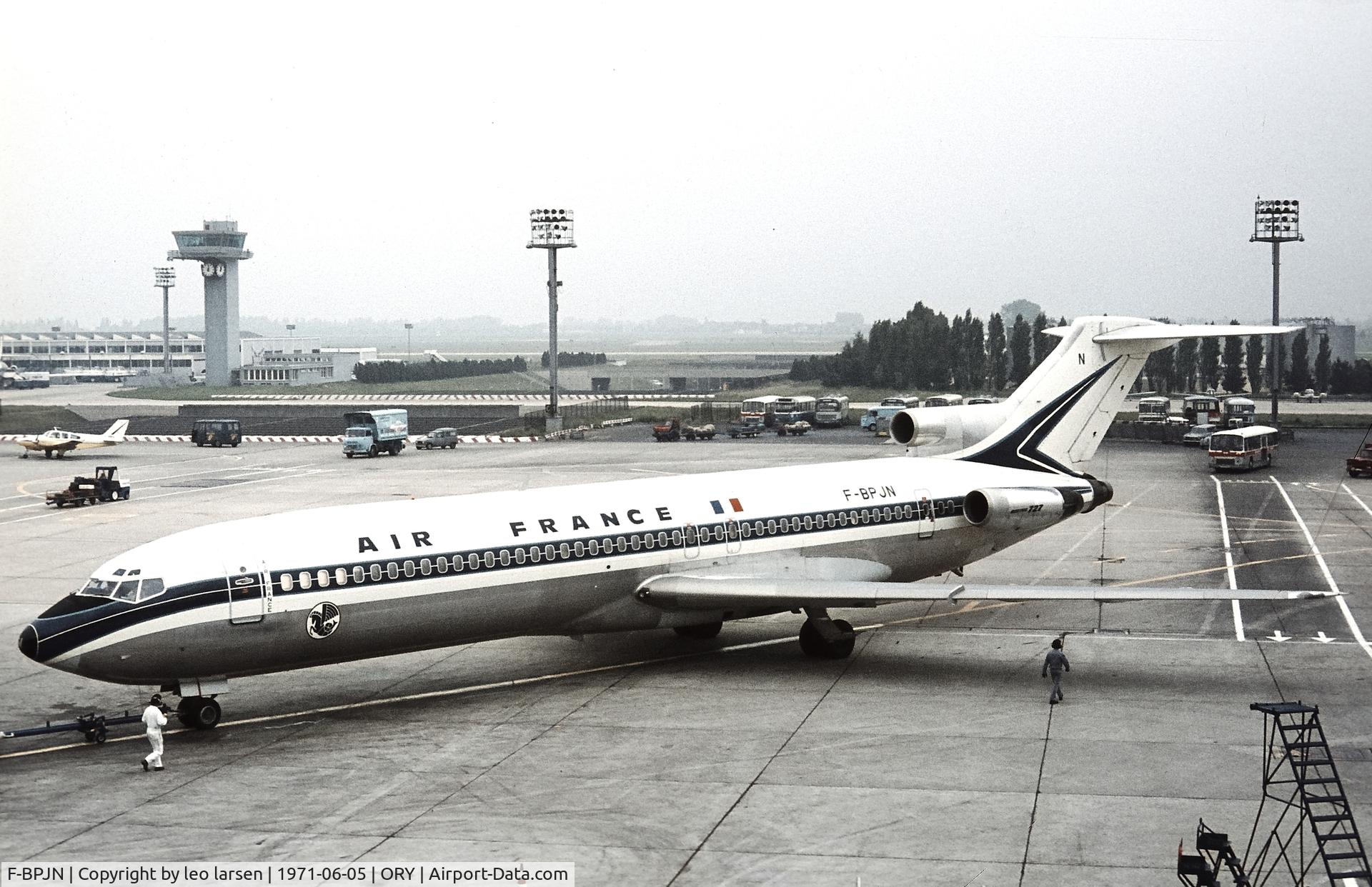 F-BPJN, 1970 Boeing 727-228 C/N 20409, Orly Paris 5.6.1971