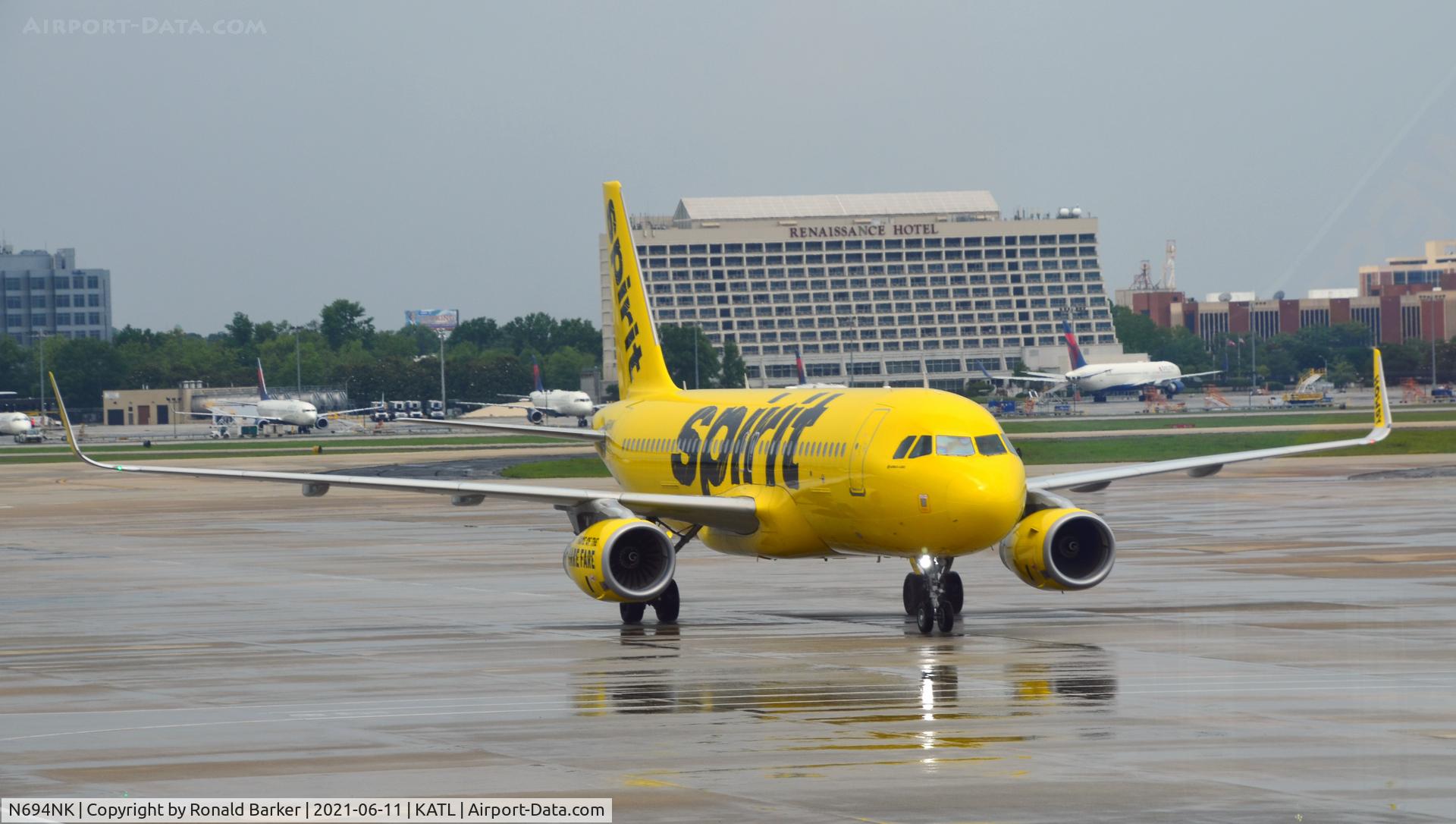 N694NK, 2018 Airbus A320-232 C/N 8632, Taxi Atlanta