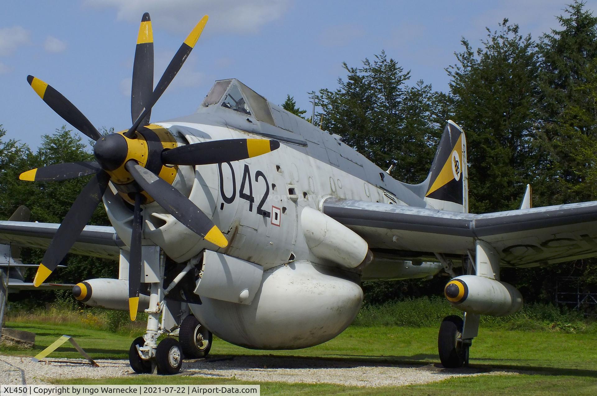 XL450, 1958 Fairey Gannet AEW.3 C/N F9433, Fairey Gannet AEW3 at the Flugausstellung P. Junior, Hermeskeil