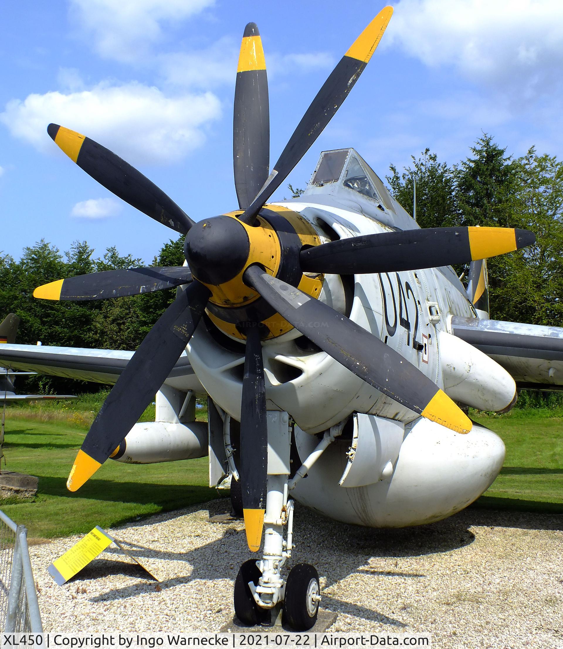 XL450, 1958 Fairey Gannet AEW.3 C/N F9433, Fairey Gannet AEW3 at the Flugausstellung P. Junior, Hermeskeil
