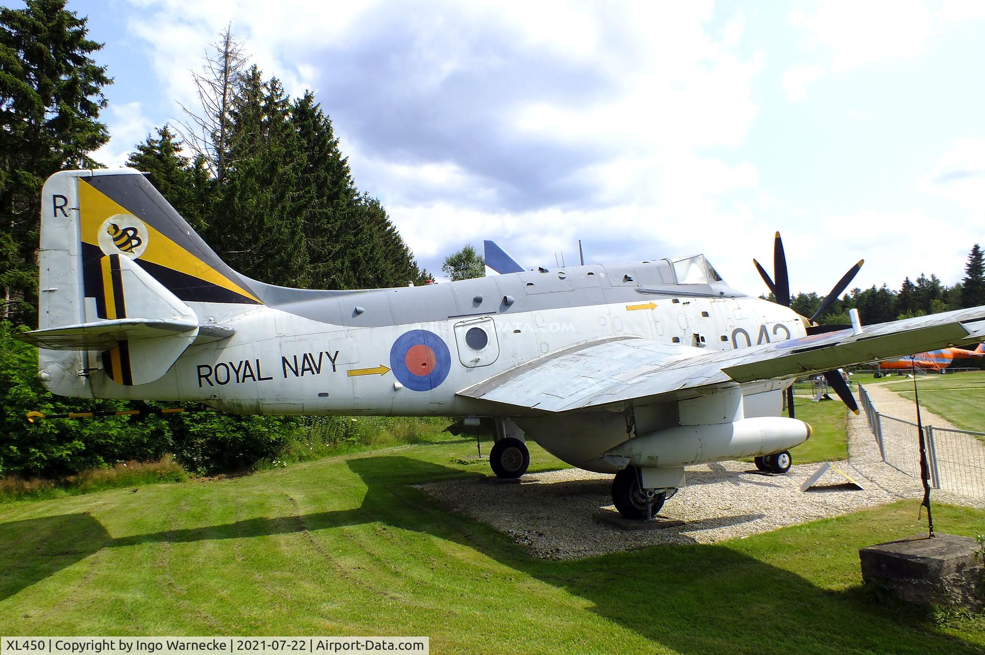 XL450, 1958 Fairey Gannet AEW.3 C/N F9433, Fairey Gannet AEW3 at the Flugausstellung P. Junior, Hermeskeil