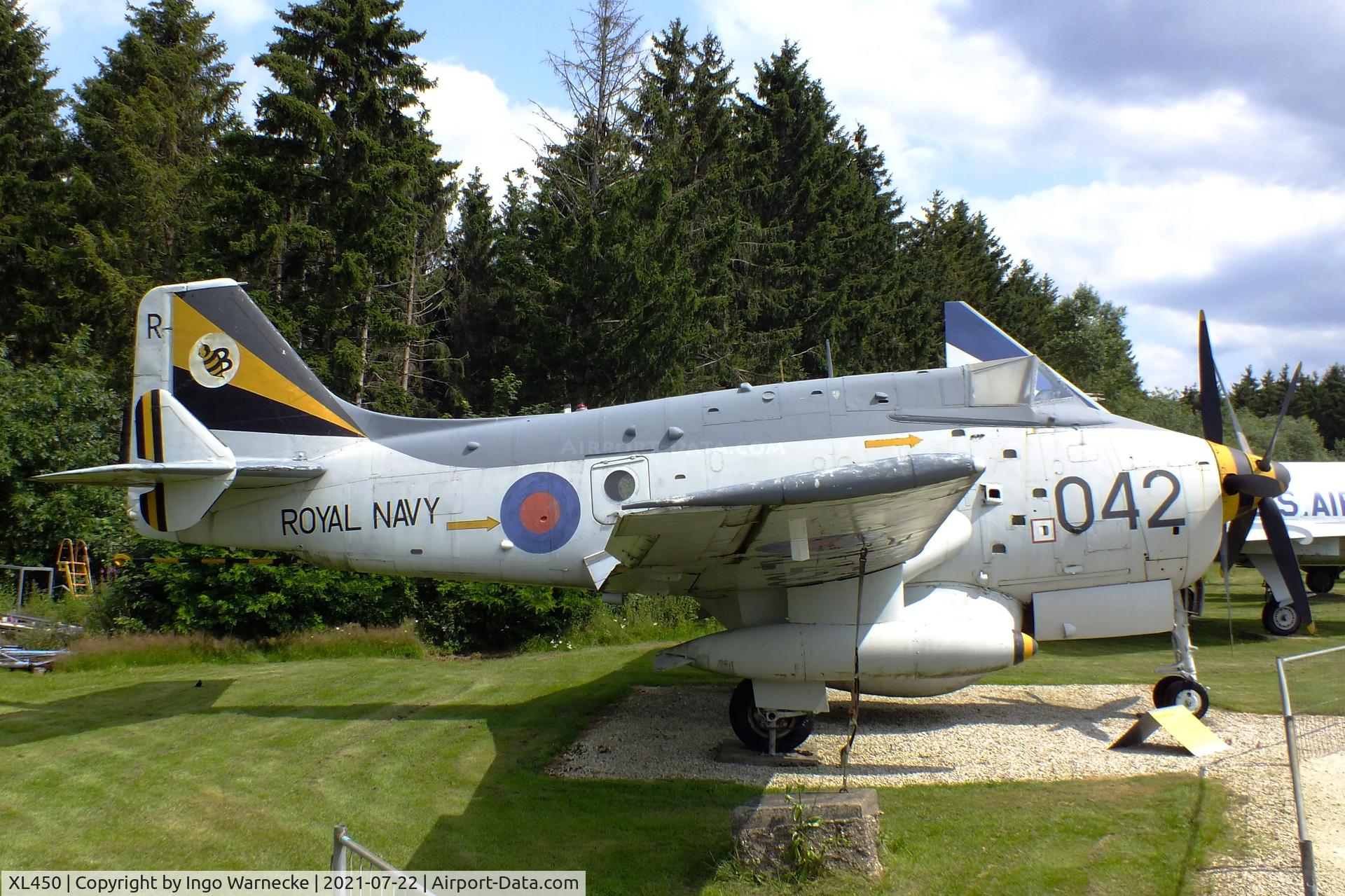 XL450, 1958 Fairey Gannet AEW.3 C/N F9433, Fairey Gannet AEW3 at the Flugausstellung P. Junior, Hermeskeil