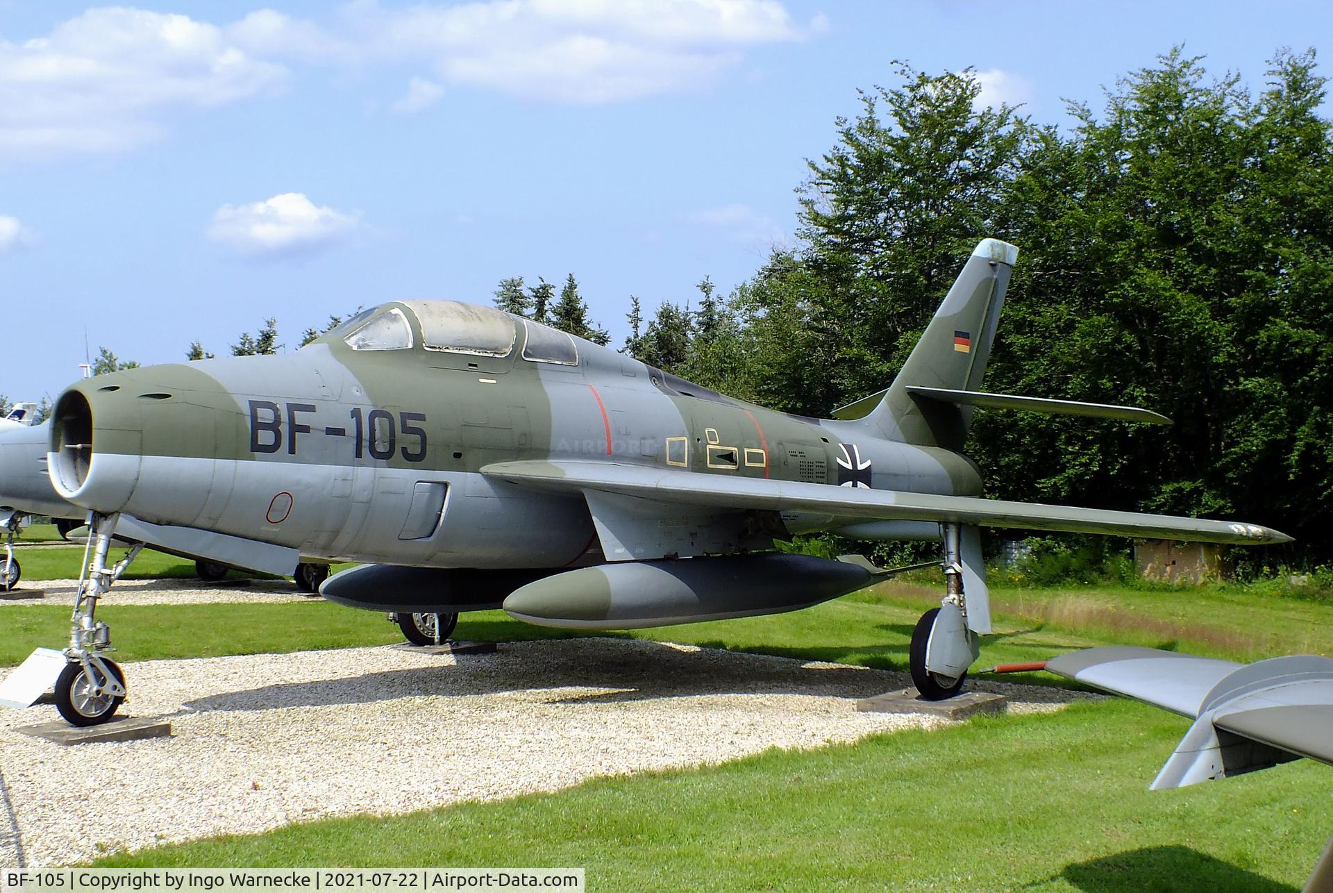 BF-105, 1952 Republic F-84F Thunderstreak C/N Not found (BF-105), Republic F-84F Thunderstreak at the Flugausstellung P. Junior, Hermeskeil
