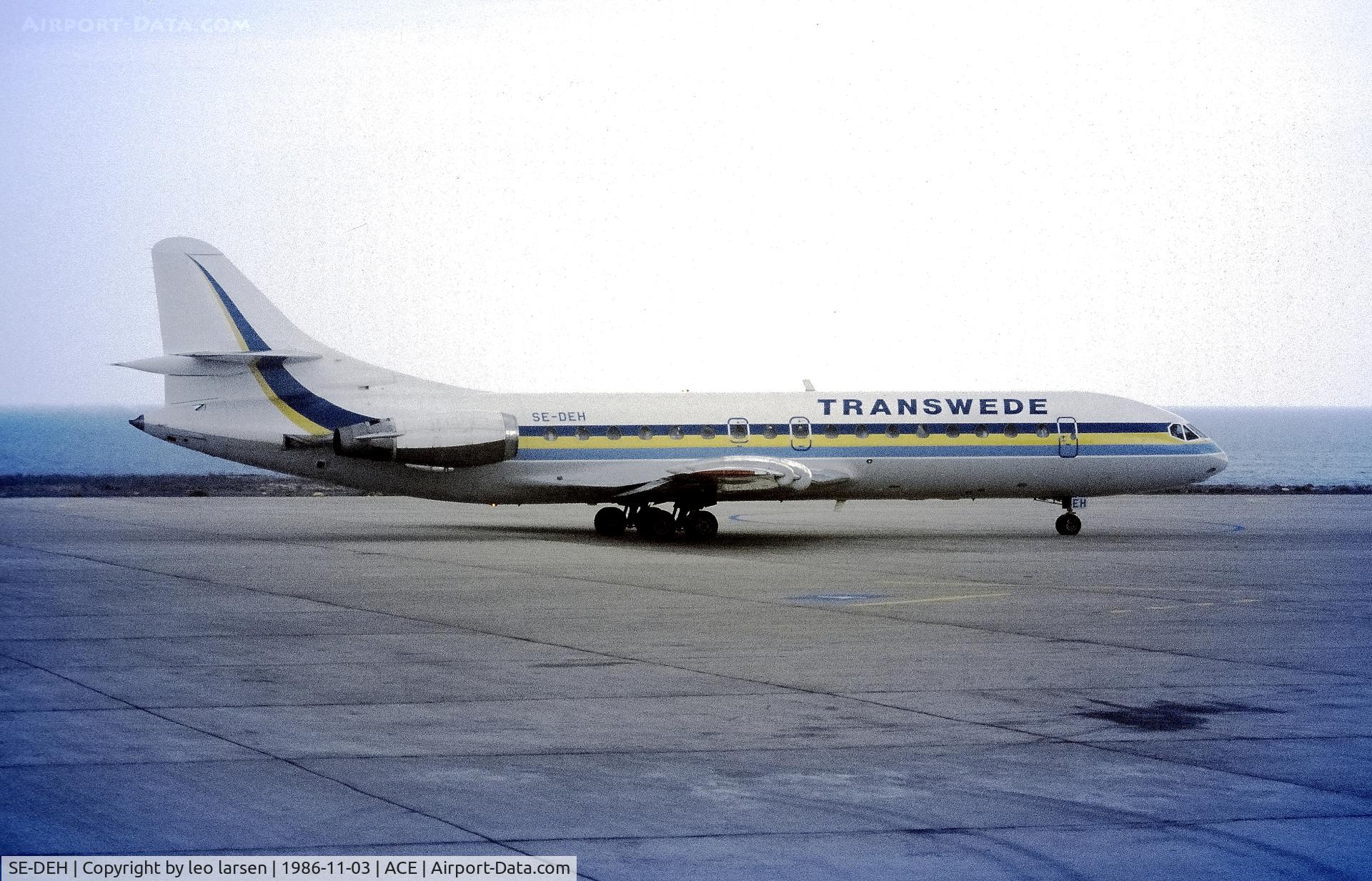SE-DEH, 1965 Aerospatiale SE-210 Caravelle 10B3 Super B C/N 188, Arrecife 3.11.1986