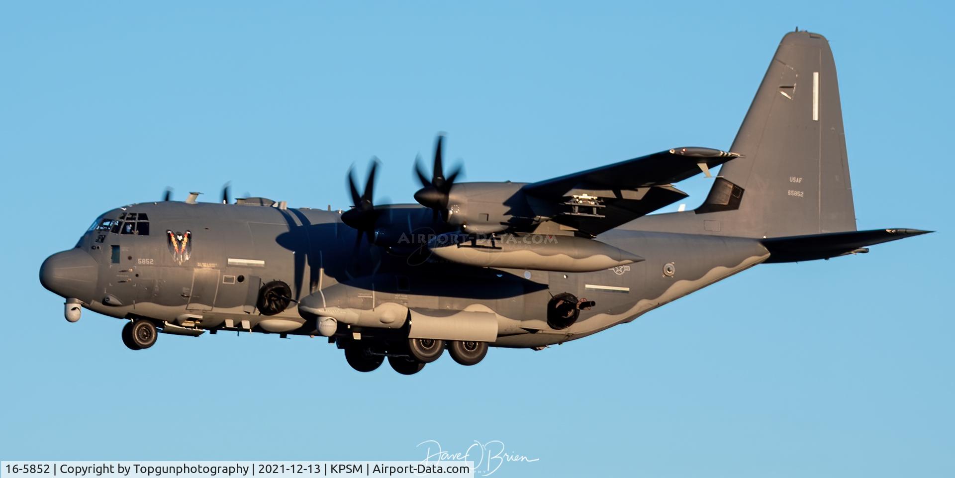 16-5852, 2017 Lockheed Martin AC-130J Ghostrider C/N 382-5852, REACH1007 inbound to Pease
