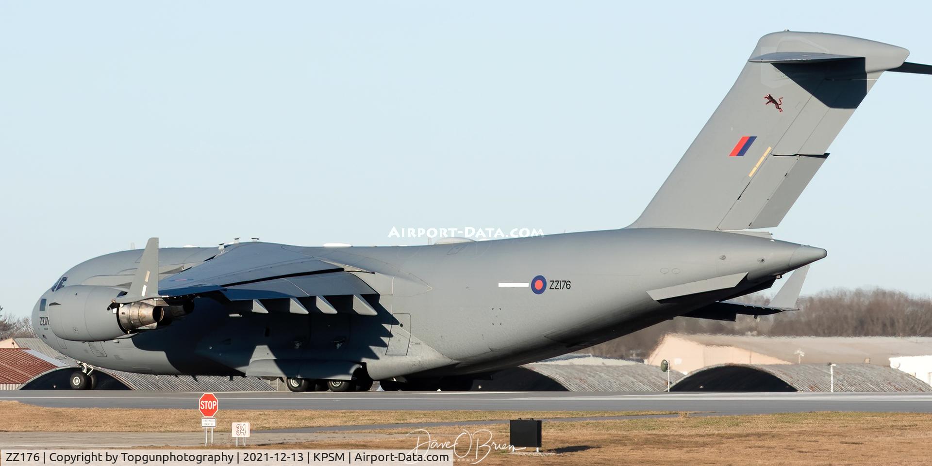 ZZ176, 2008 Boeing C-17A Globemaster III C/N F-190, ASCOT6344 rolling on RW34