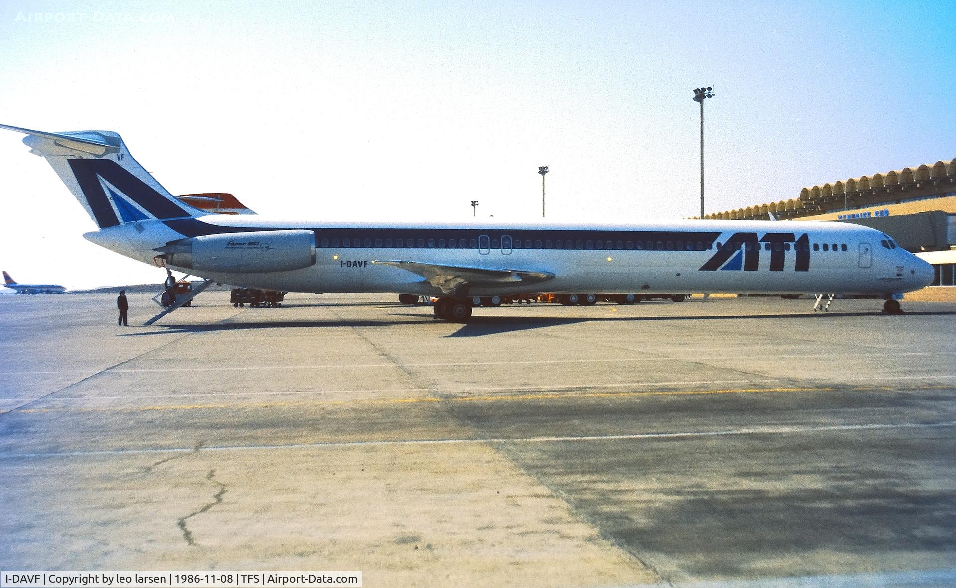 I-DAVF, 1986 McDonnell Douglas MD-82 (DC-9-82) C/N 49219, Tenerife South 8.11.1986