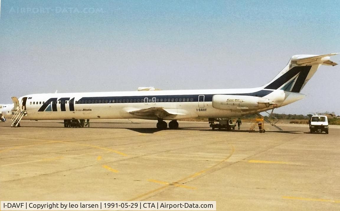 I-DAVF, 1986 McDonnell Douglas MD-82 (DC-9-82) C/N 49219, Catania 29.5.1991