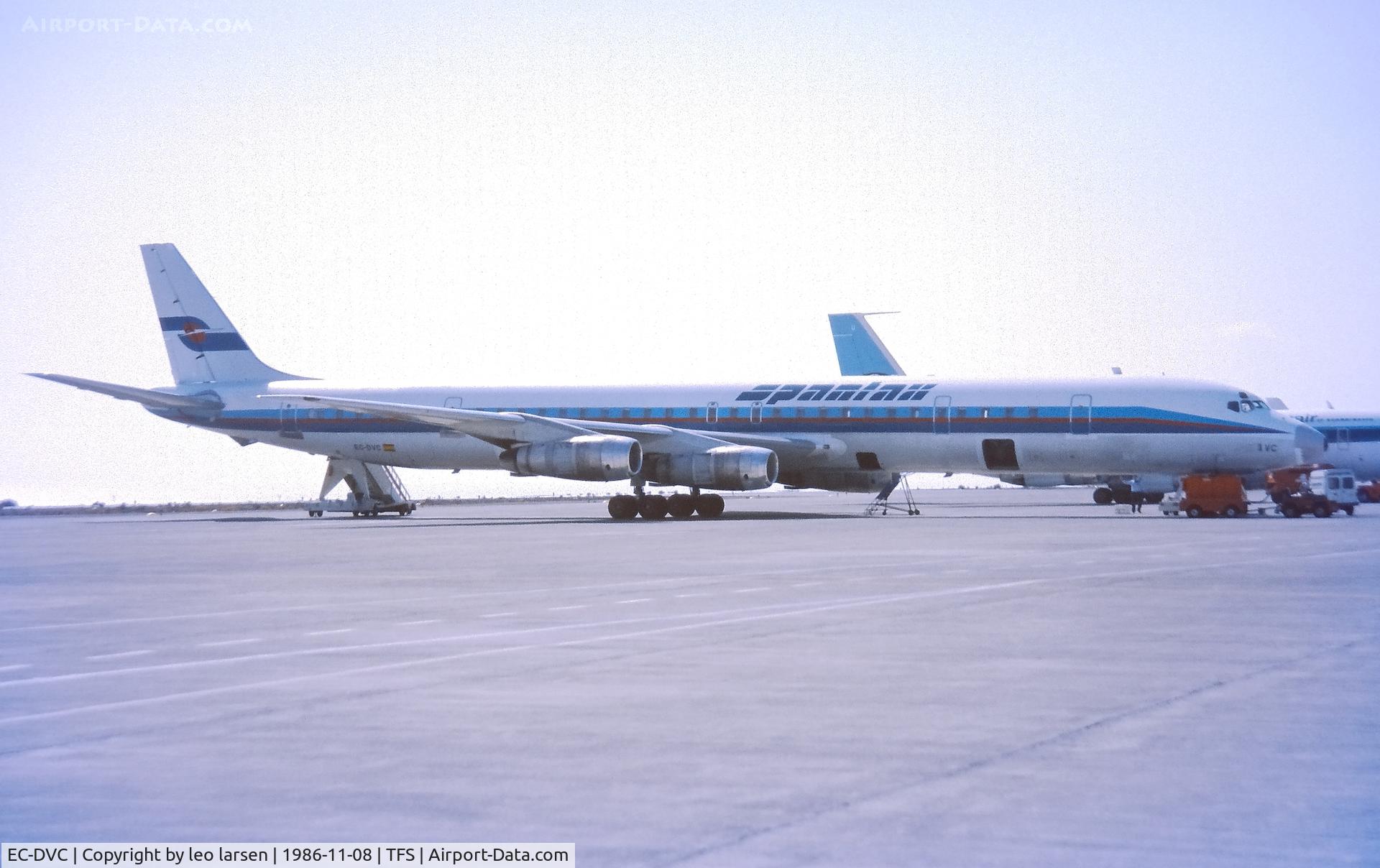 EC-DVC, 1968 Douglas DC-8-61 C/N 46016, Tenerife South 8.11.1986
