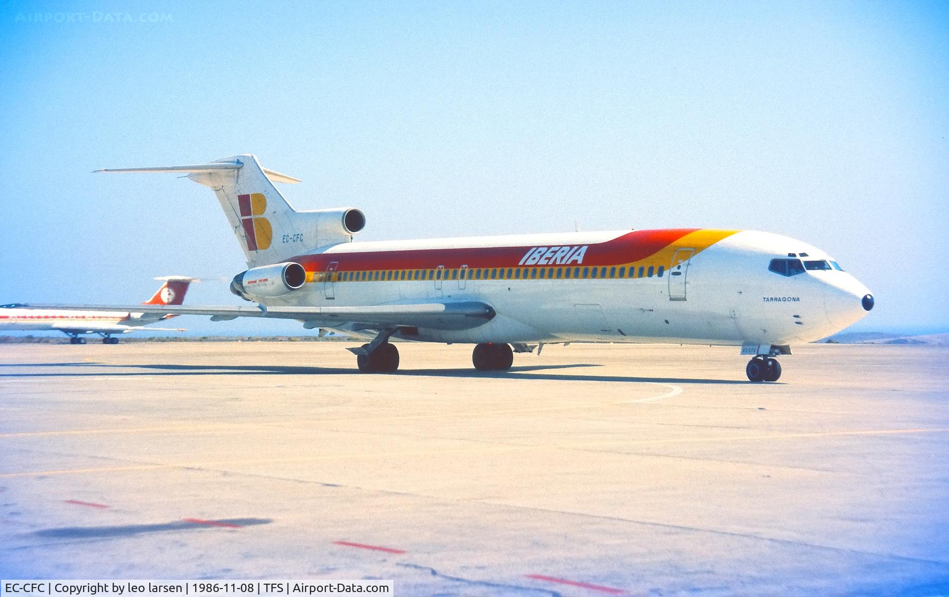 EC-CFC, 1973 Boeing 727-256 C/N 20813, Tenerife South 8.11.1986