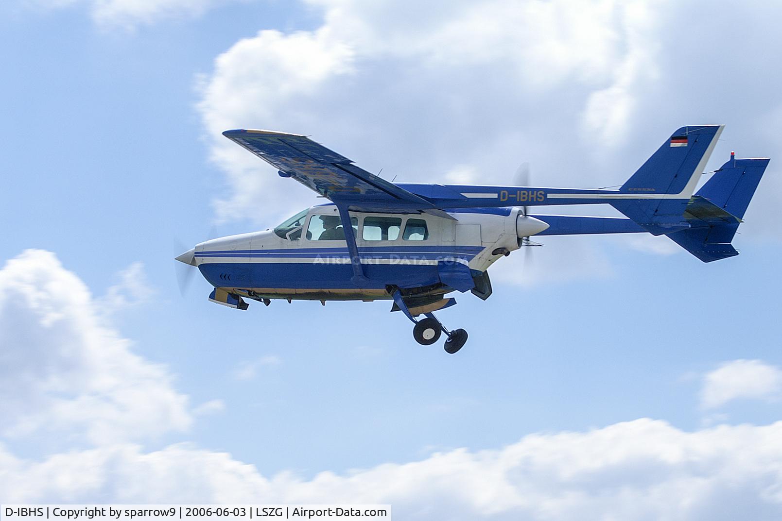 D-IBHS, 1968 Cessna T337C Turbo Super Skymaster C/N 337-0820, Taking-off RWY 05 Grenchen