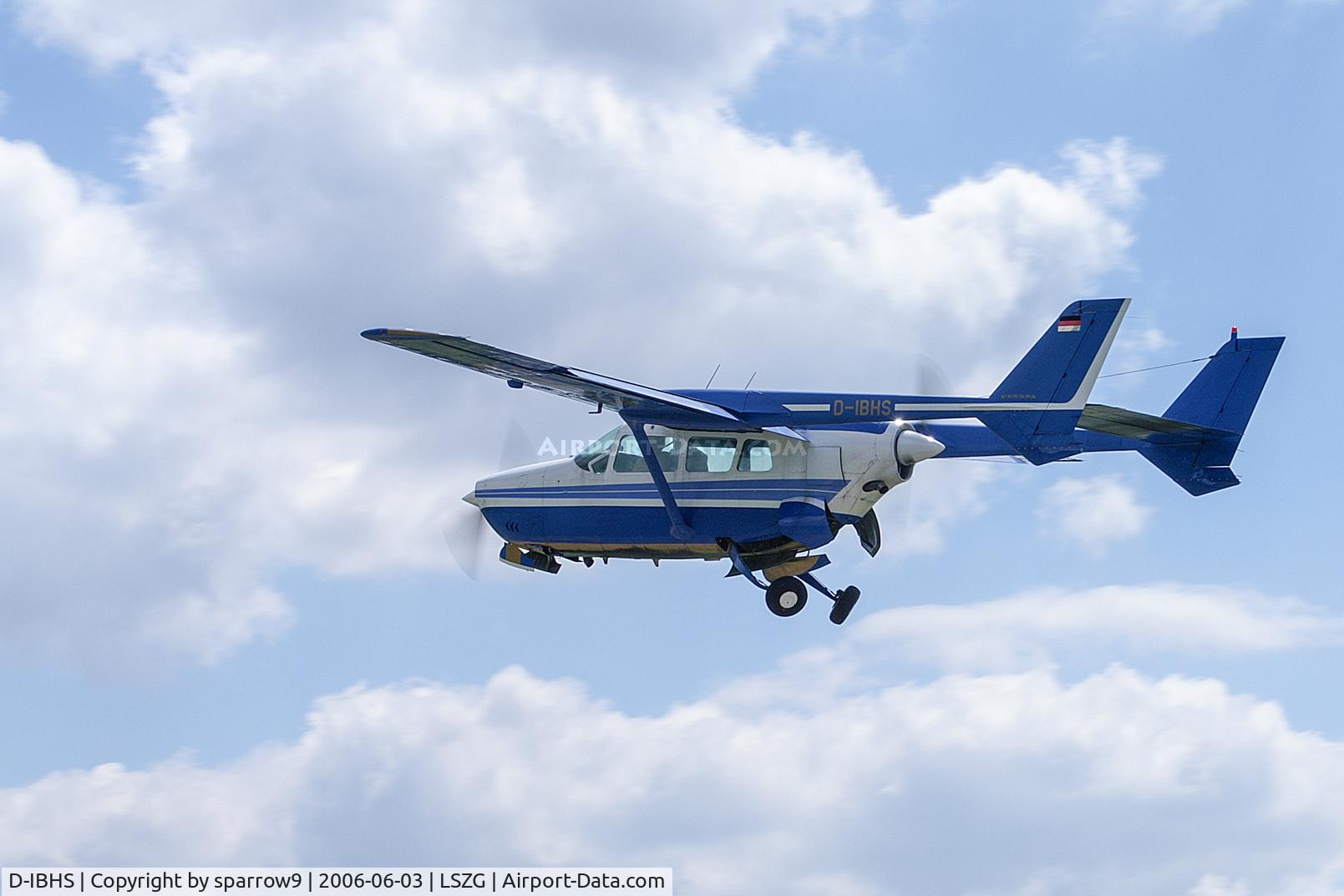 D-IBHS, 1968 Cessna T337C Turbo Super Skymaster C/N 337-0820, Taking-off RWY 05 Grenchen.