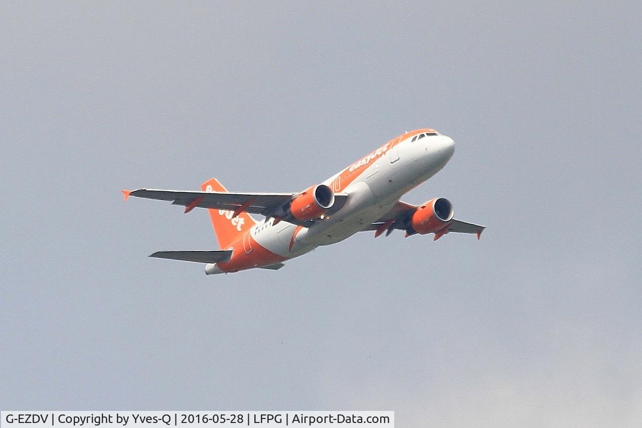 G-EZDV, 2008 Airbus A319-111 C/N 3742, Airbus A319-111, Climbing from rwy 06R, Roissy Charles De Gaulle airport (LFPG-CDG)