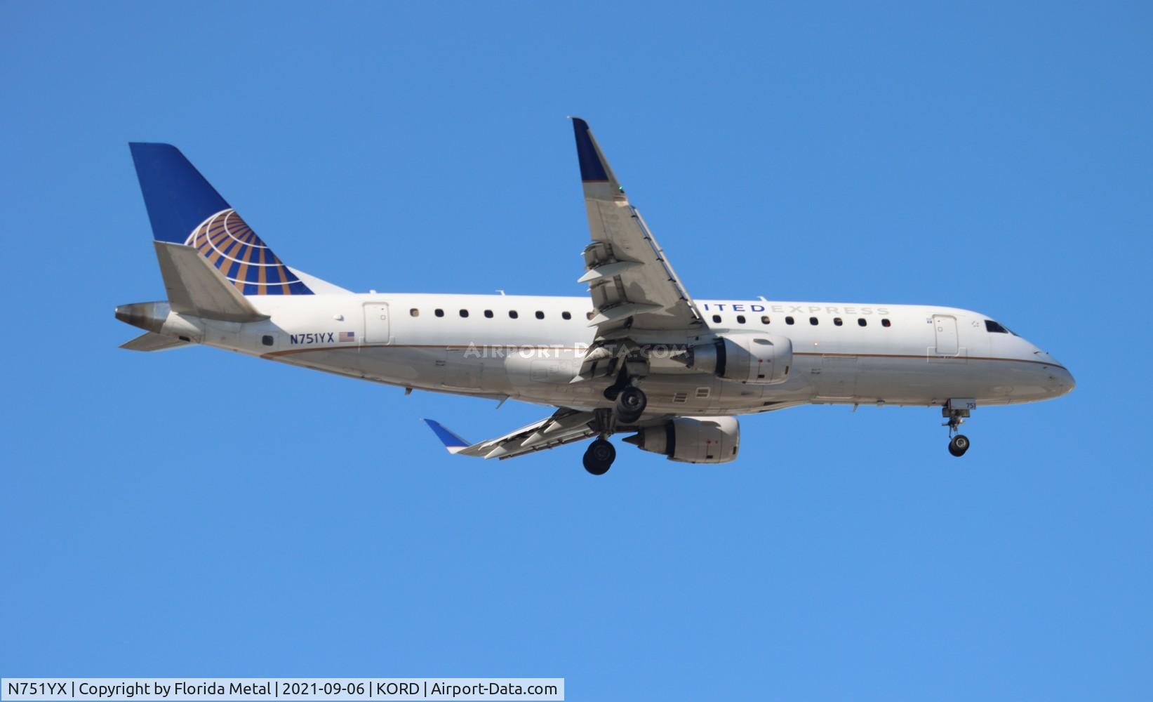 N751YX, 2017 Embraer 175LR (ERJ-170-200LR) C/N 17000688, ORD 2021